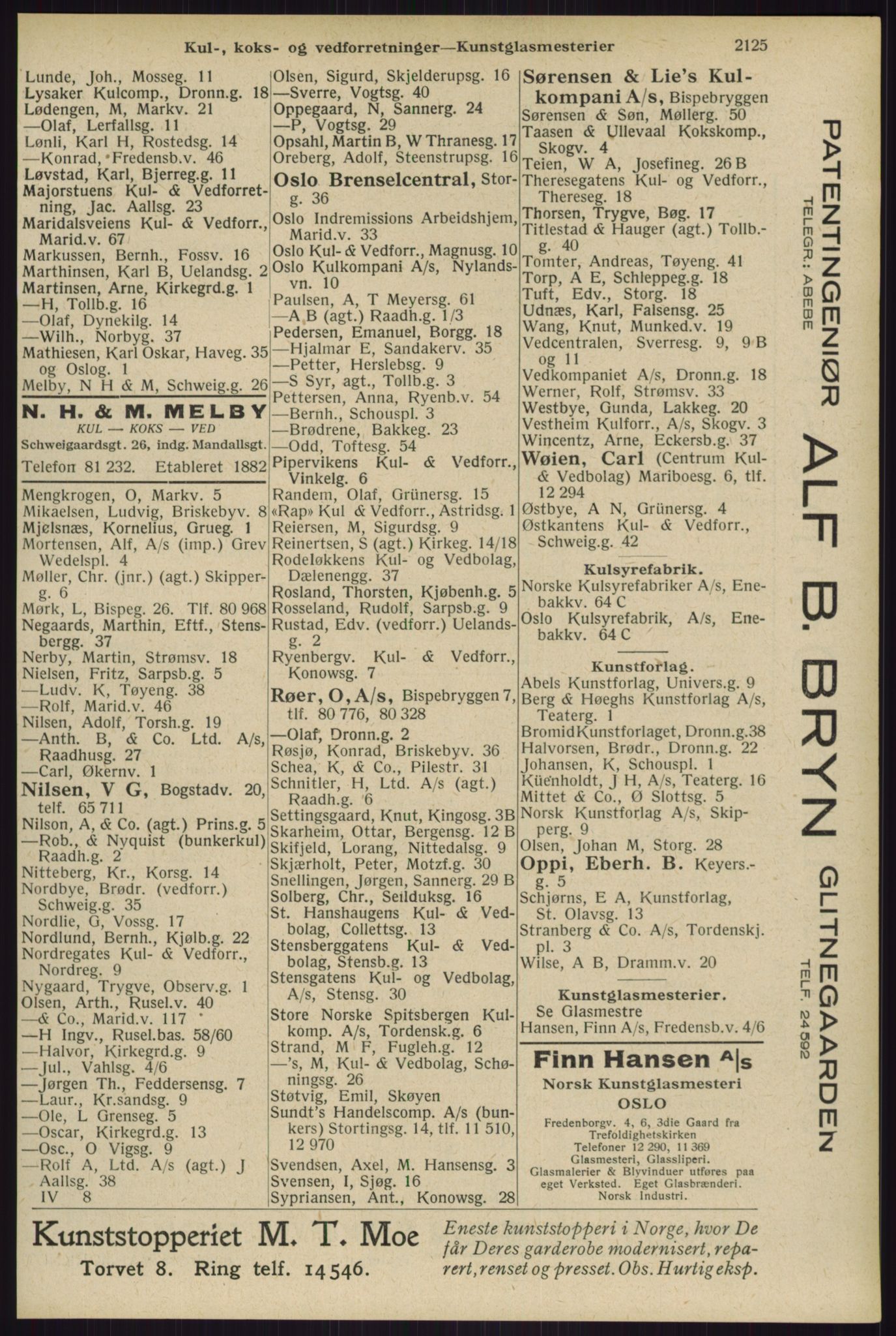 Kristiania/Oslo adressebok, PUBL/-, 1929, s. 2125