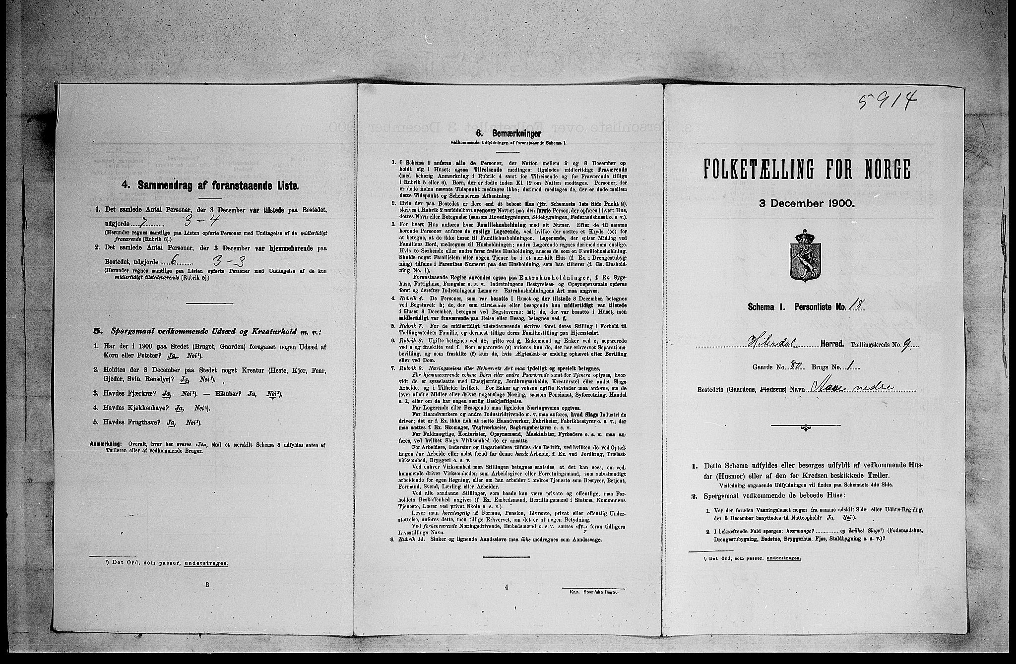 SAKO, Folketelling 1900 for 0823 Heddal herred, 1900, s. 1112