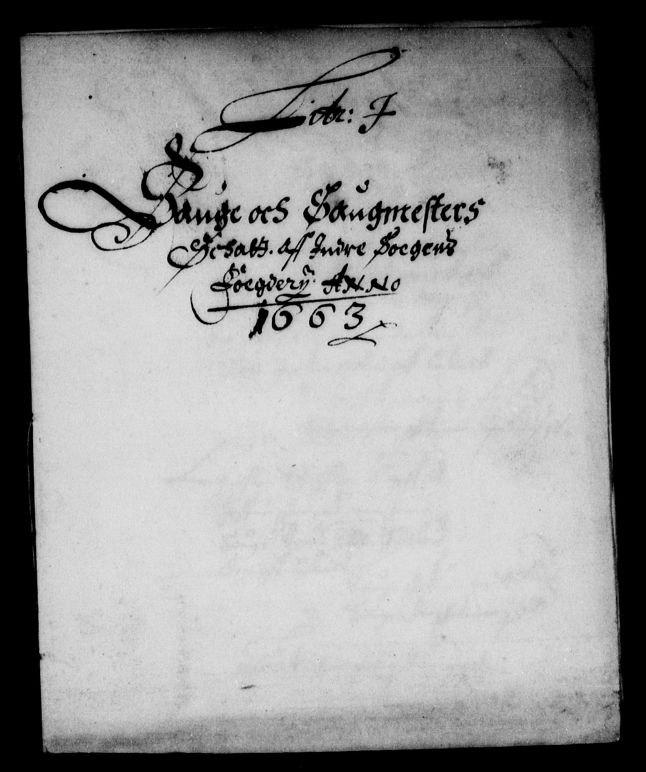 Rentekammeret inntil 1814, Reviderte regnskaper, Stiftamtstueregnskaper, Bergen stiftamt, RA/EA-6043/R/Rc/L0008: Bergen stiftamt, 1663