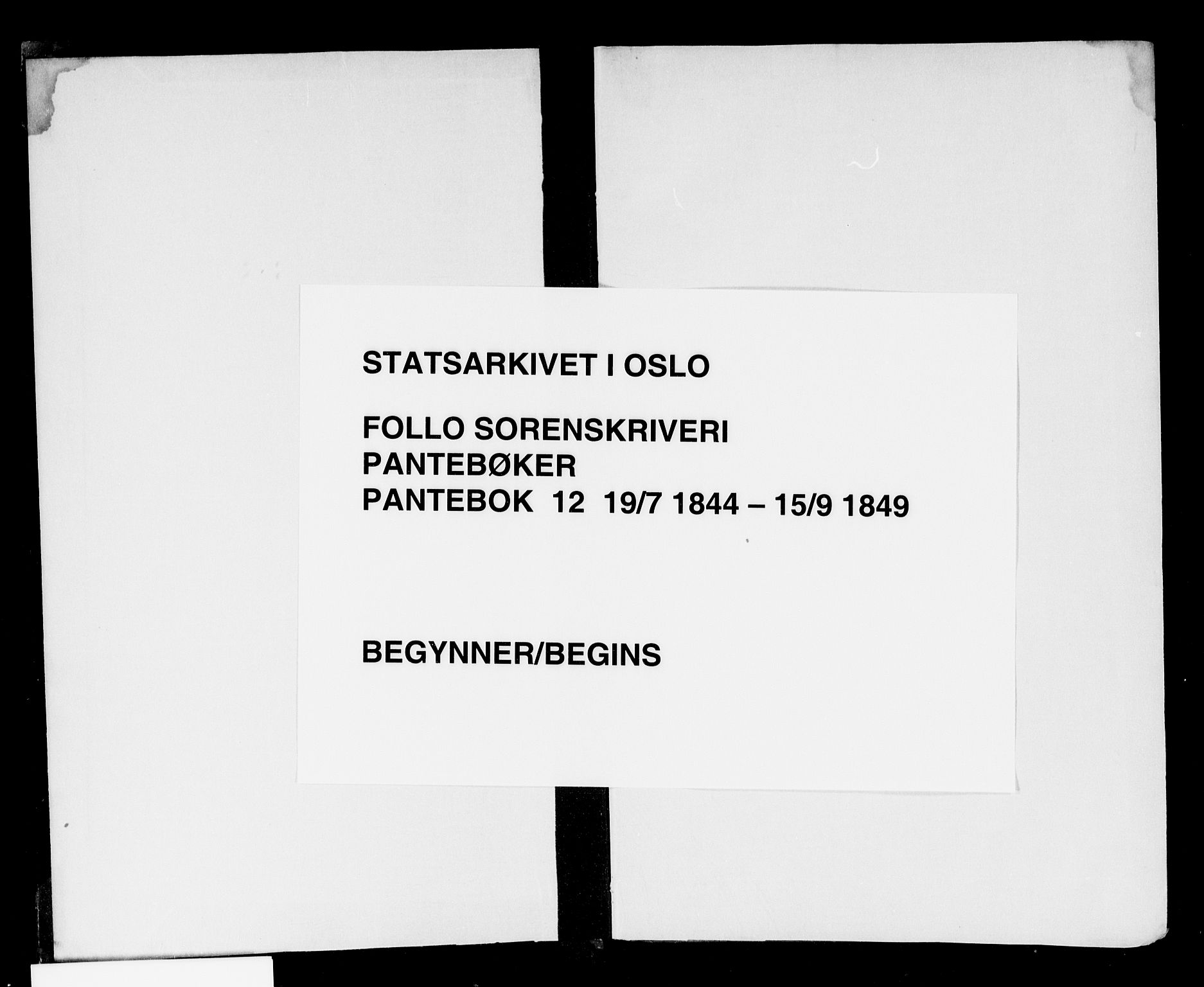 Follo sorenskriveri, AV/SAO-A-10274/G/Ga/Gaa/L0012: Pantebok nr. I 12, 1844-1849
