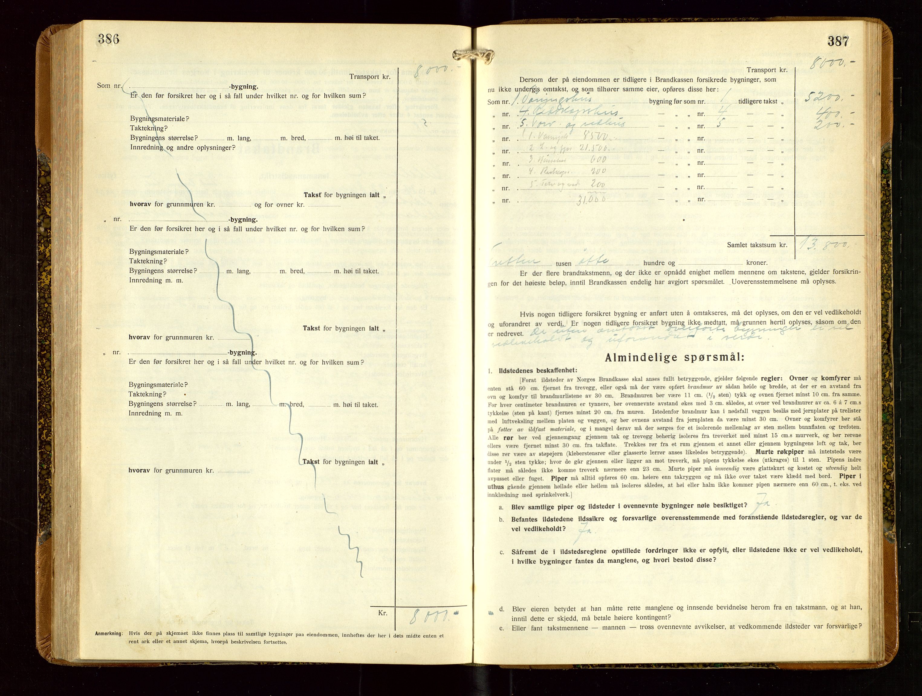 Helleland lensmannskontor, AV/SAST-A-100209/Gob/L0003: "Brandtakstprotokoll", 1930-1939, s. 386-387