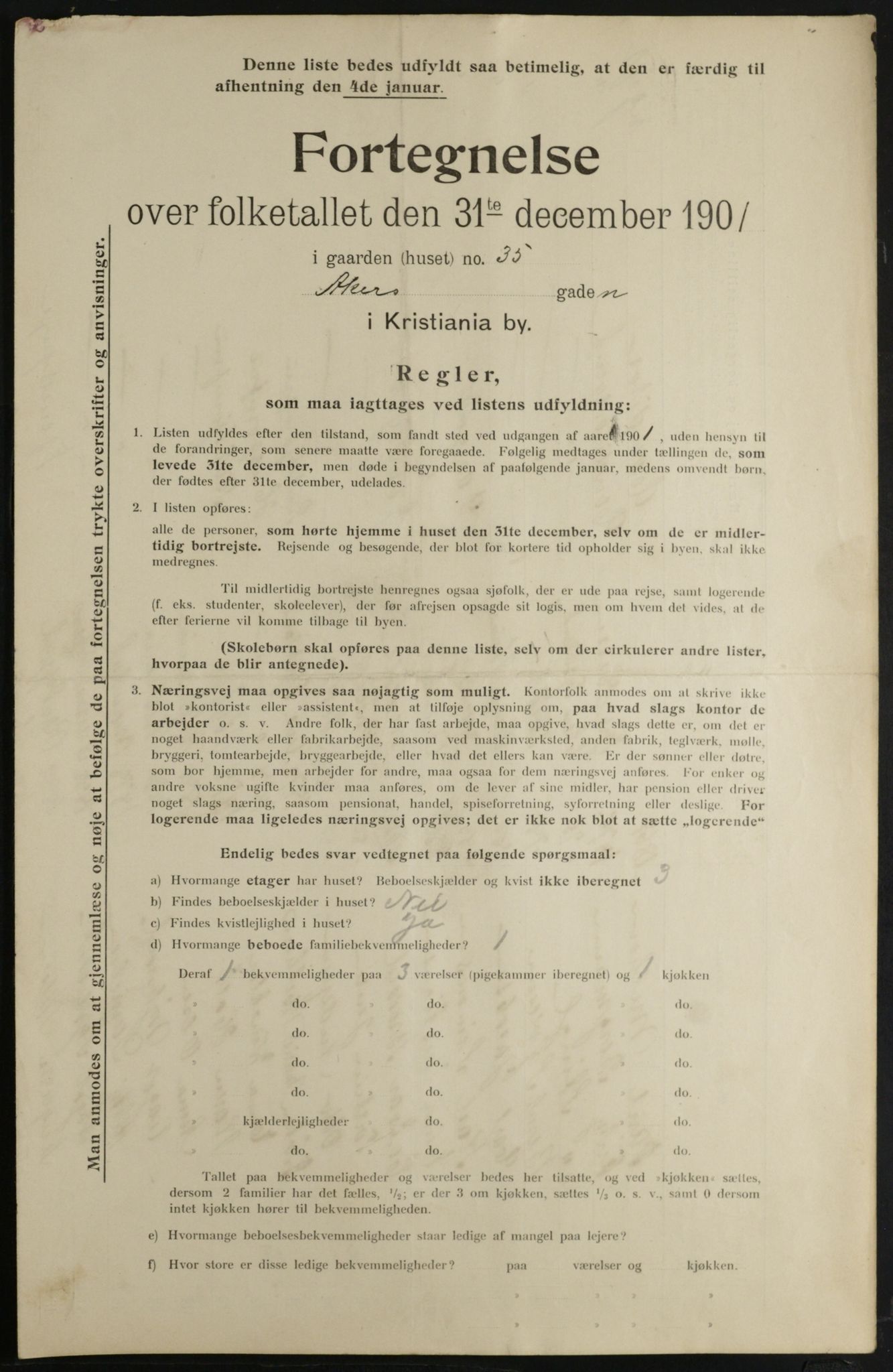 OBA, Kommunal folketelling 31.12.1901 for Kristiania kjøpstad, 1901, s. 81