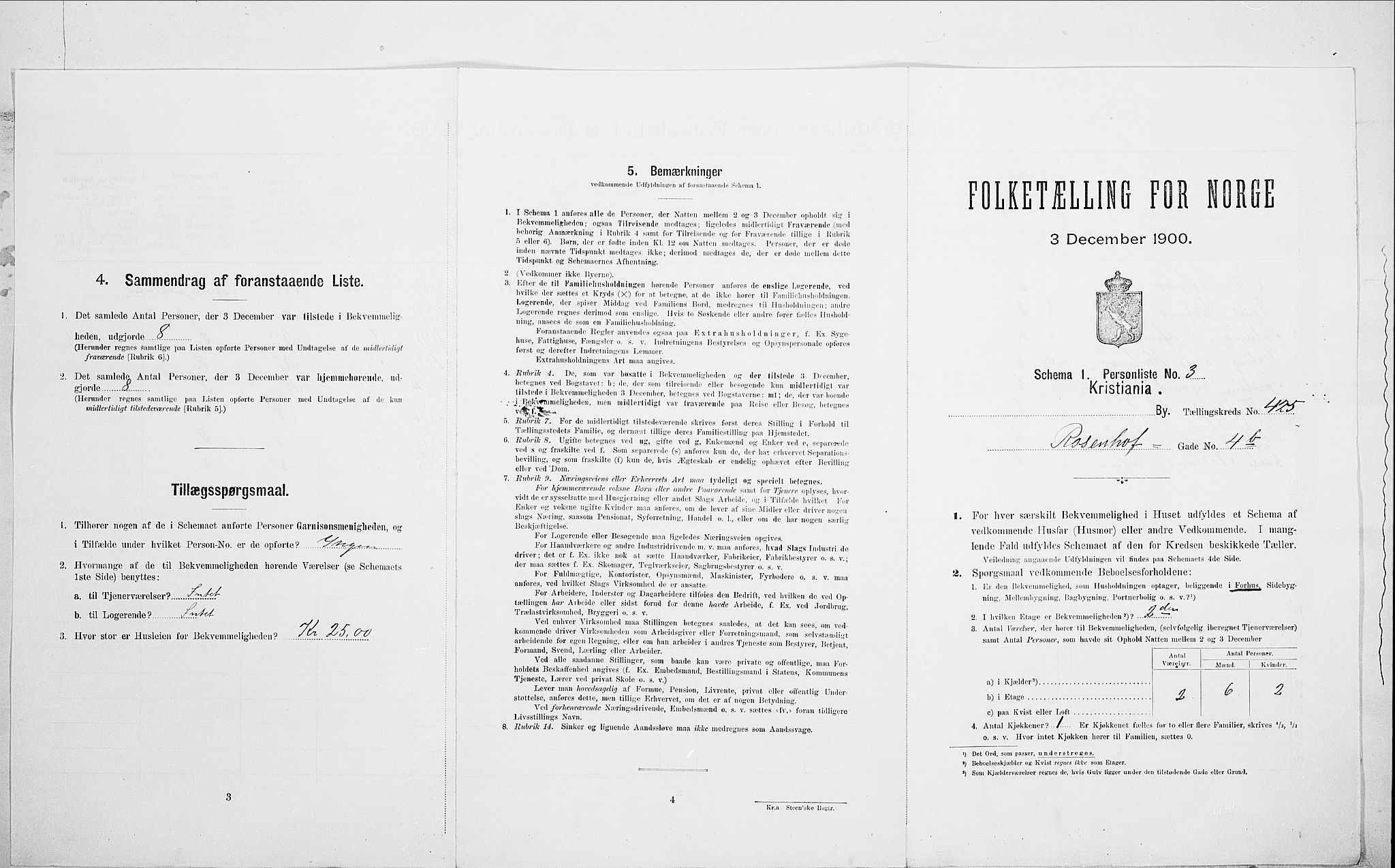 SAO, Folketelling 1900 for 0301 Kristiania kjøpstad, 1900, s. 75253