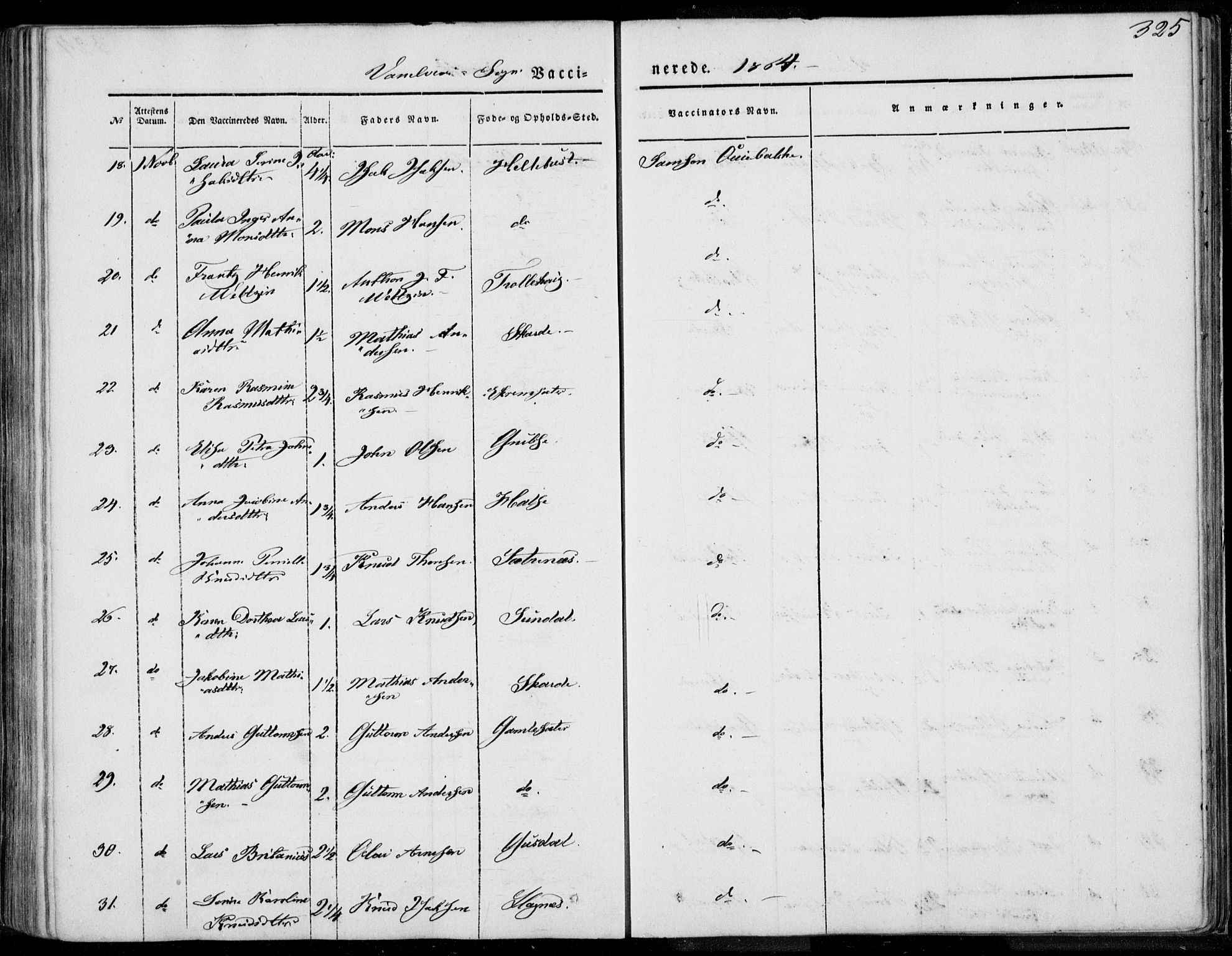 Ministerialprotokoller, klokkerbøker og fødselsregistre - Møre og Romsdal, AV/SAT-A-1454/501/L0006: Ministerialbok nr. 501A06, 1844-1868, s. 325