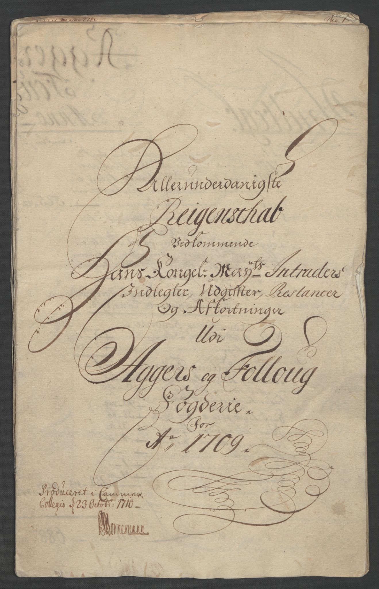 Rentekammeret inntil 1814, Reviderte regnskaper, Fogderegnskap, AV/RA-EA-4092/R10/L0447: Fogderegnskap Aker og Follo, 1707-1709, s. 408