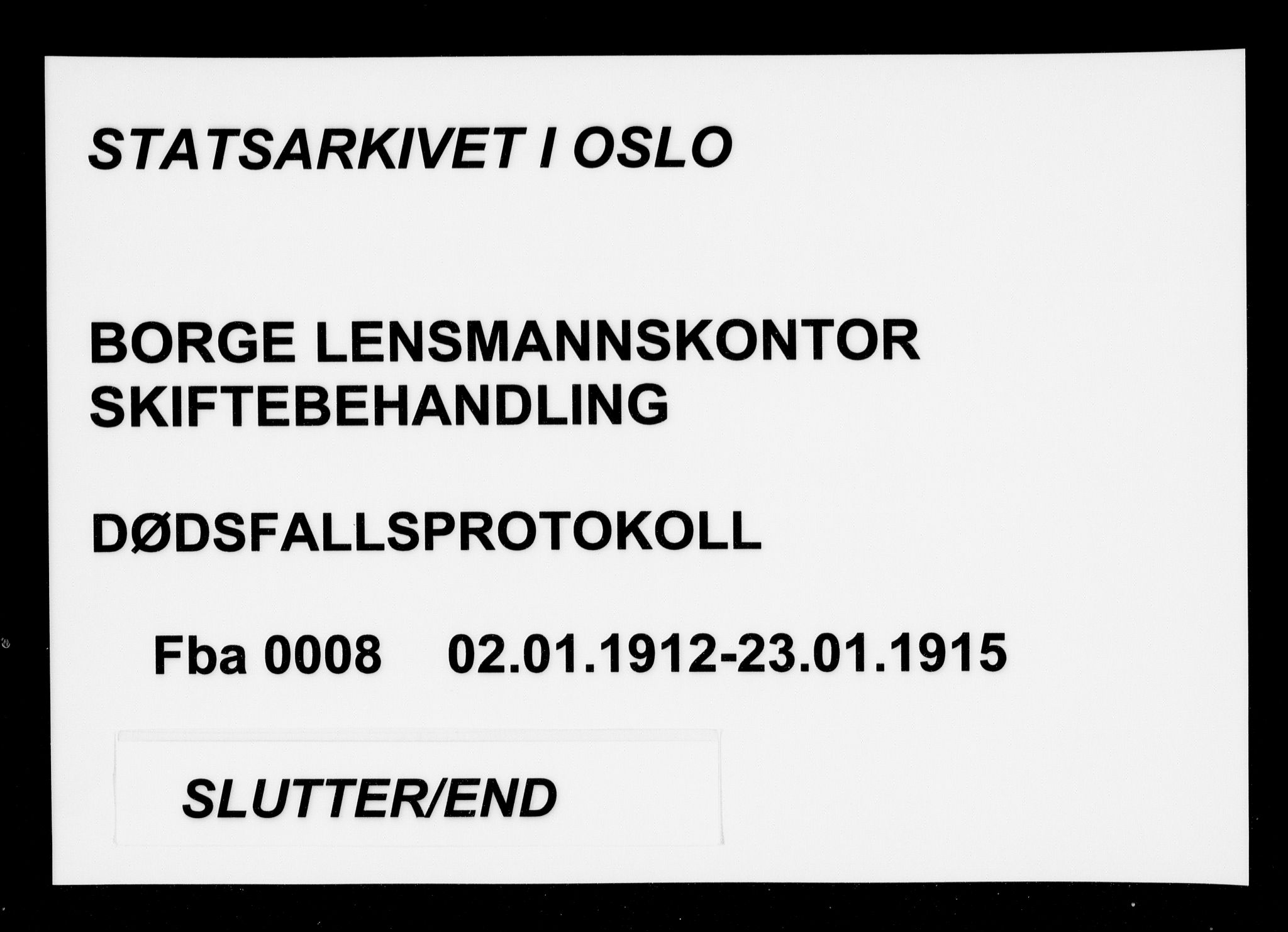 Borge i Østfold  lensmannskontor, SAO/A-10176/H/Ha/Haa/L0008: Dødsfallsprotokoll, 1912-1915