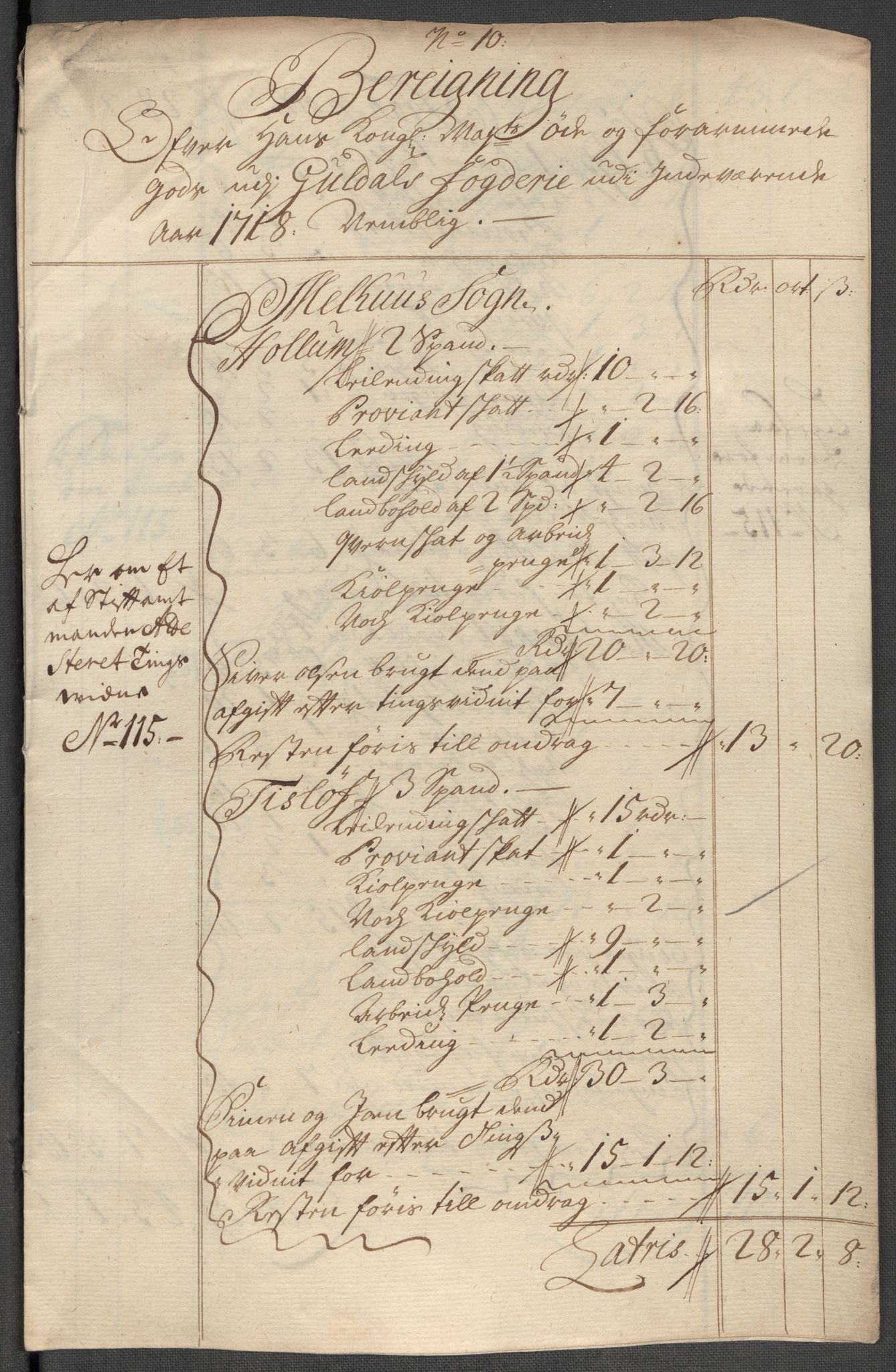 Rentekammeret inntil 1814, Reviderte regnskaper, Fogderegnskap, AV/RA-EA-4092/R60/L3972: Fogderegnskap Orkdal og Gauldal, 1718, s. 307