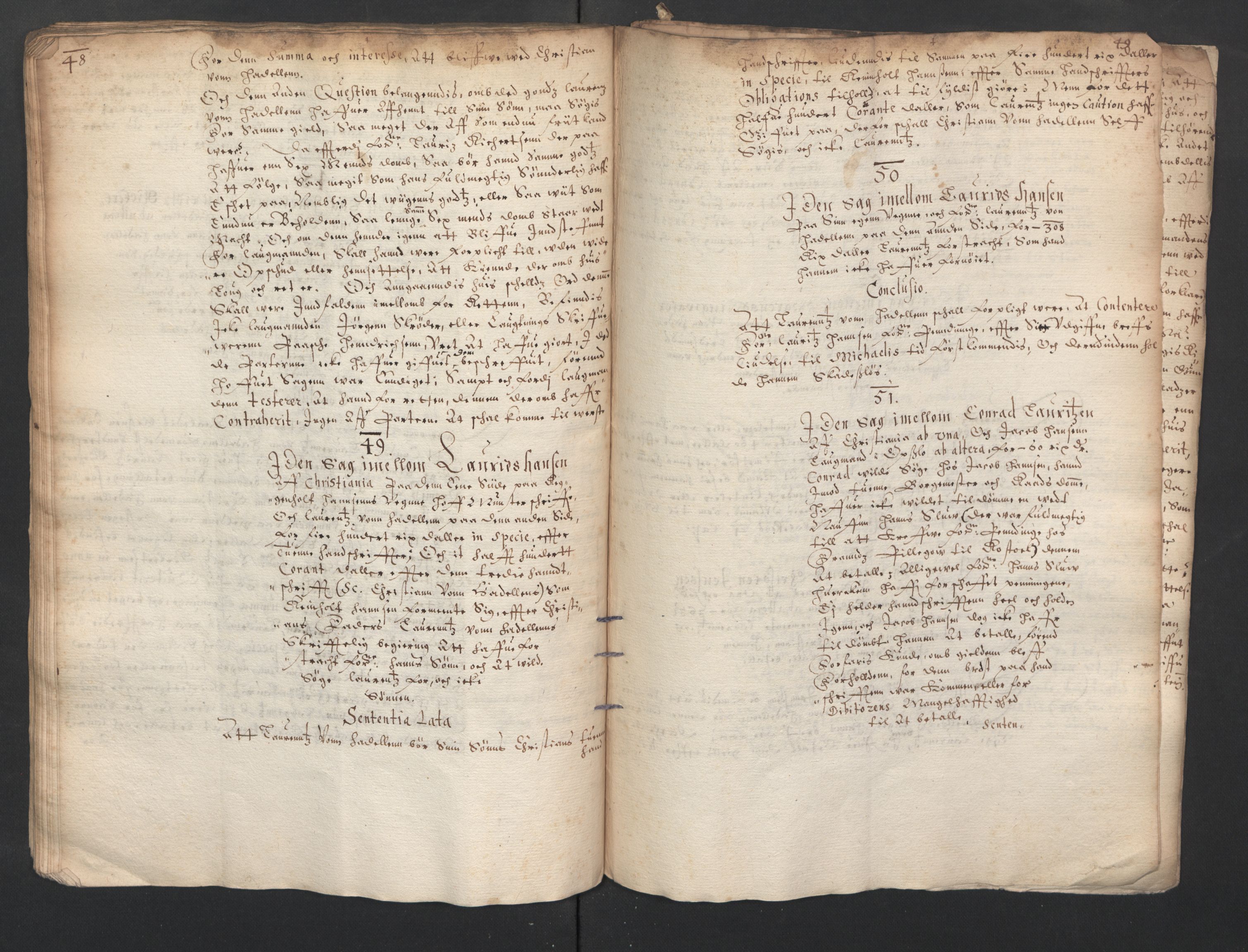 Herredagen 1539-1664  (Kongens Retterting), RA/EA-2882/A/L0015: Avsiktsbok, 1625, s. 48-49