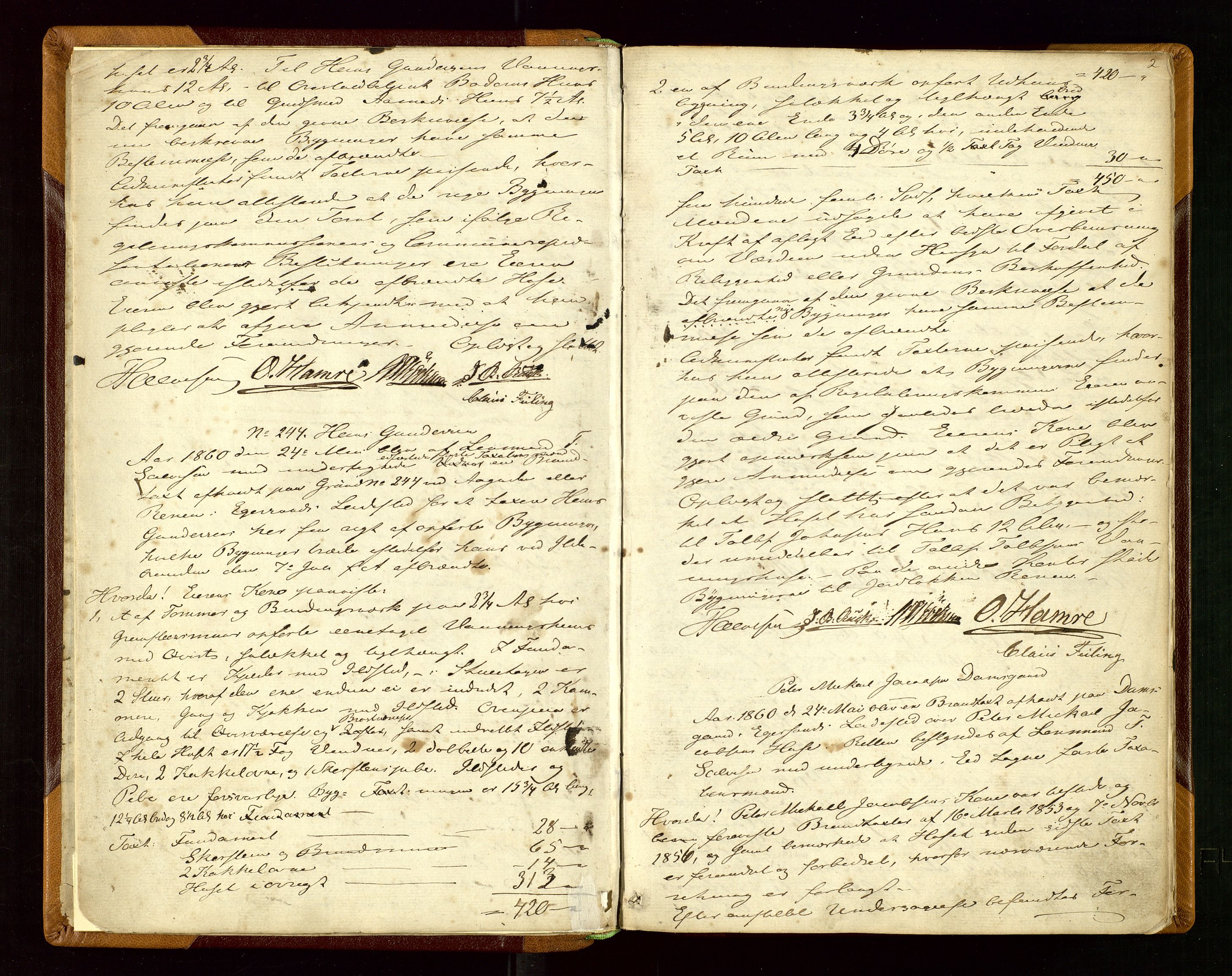 Eigersund lensmannskontor, AV/SAST-A-100171/God/L0002: Branntakstprotokoll, 1860-1873, s. 1b-2a