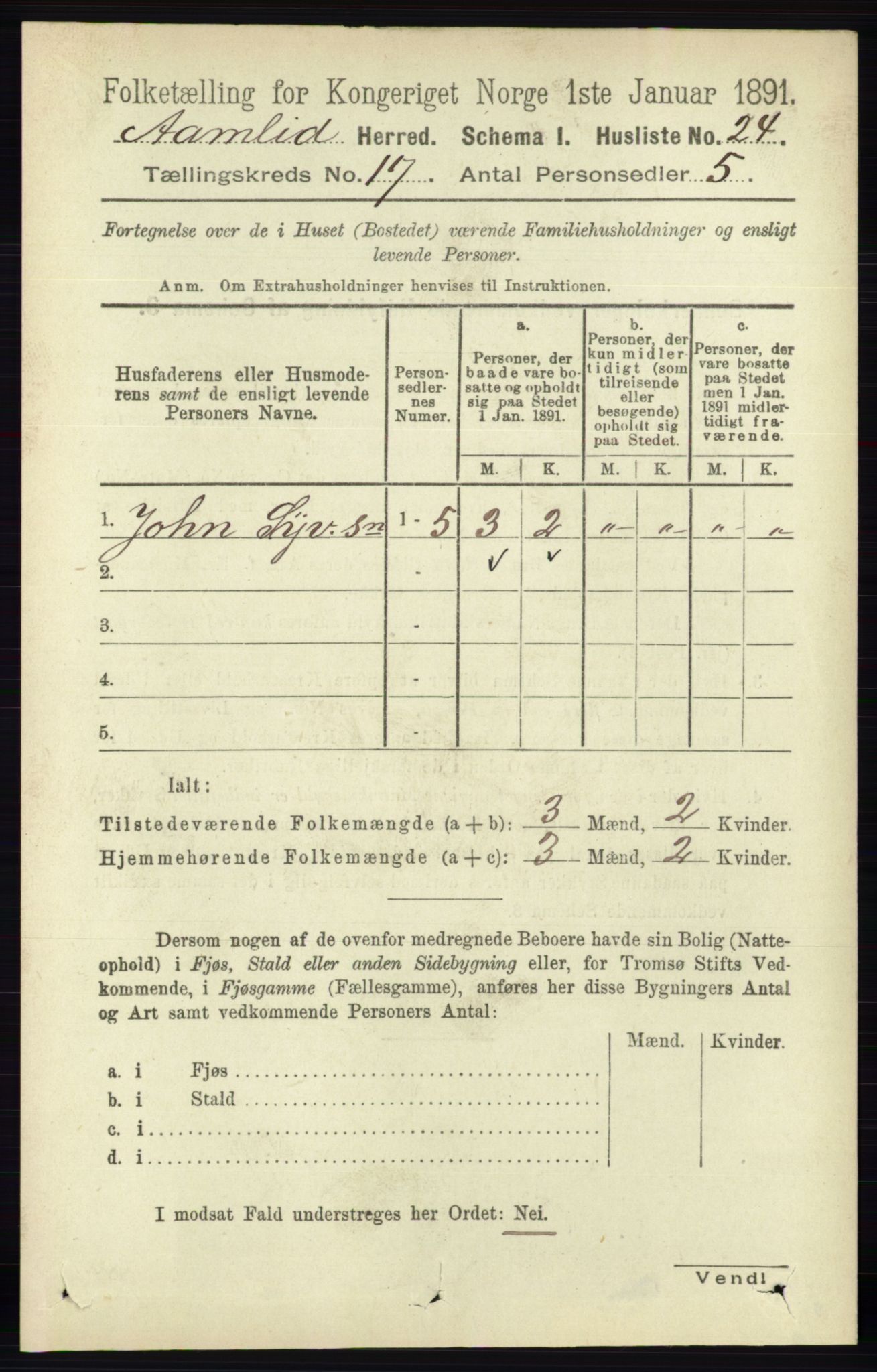 RA, Folketelling 1891 for 0929 Åmli herred, 1891, s. 2802