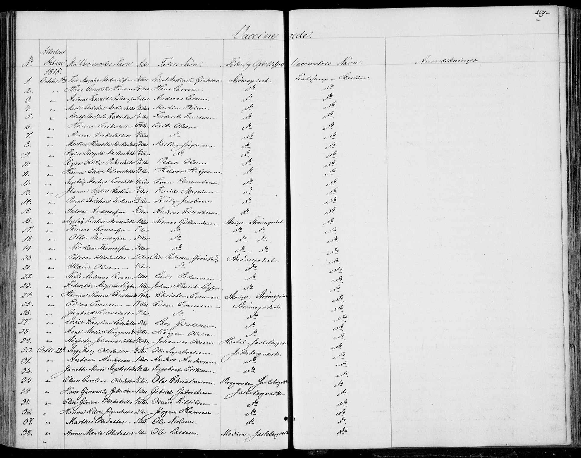 Skoger kirkebøker, AV/SAKO-A-59/F/Fa/L0003: Ministerialbok nr. I 3, 1842-1861, s. 409