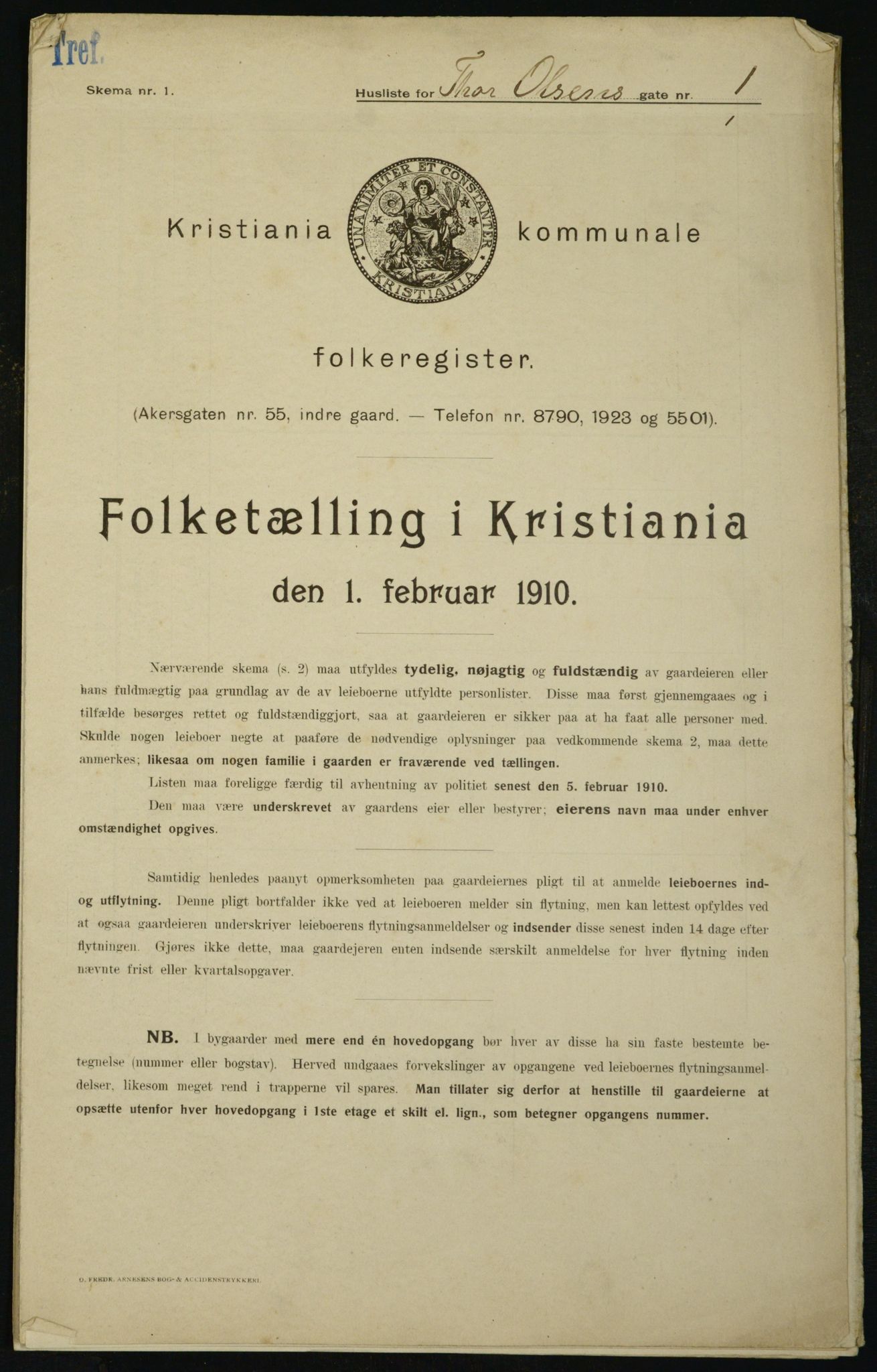 OBA, Kommunal folketelling 1.2.1910 for Kristiania, 1910, s. 103687