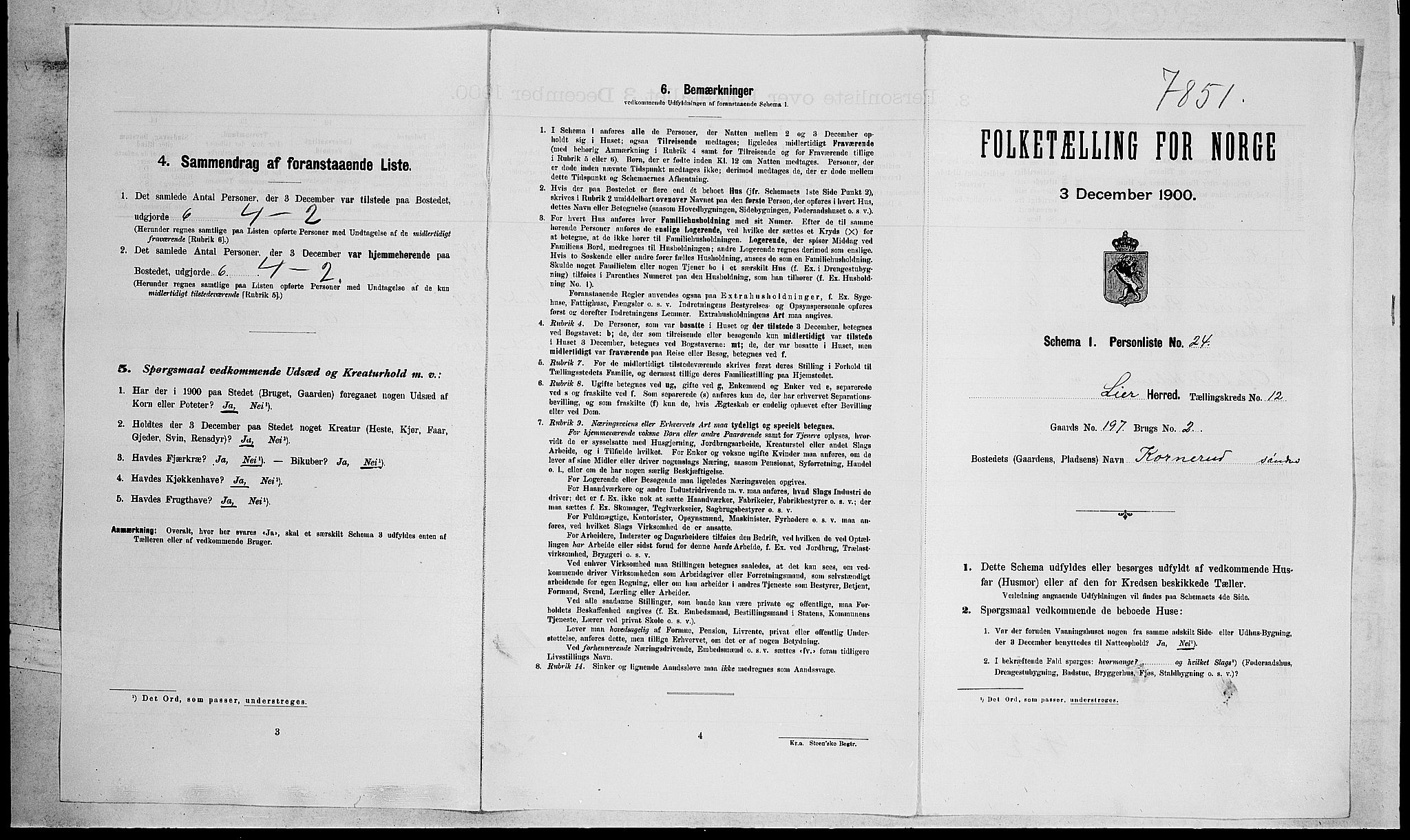 RA, Folketelling 1900 for 0626 Lier herred, 1900, s. 2064