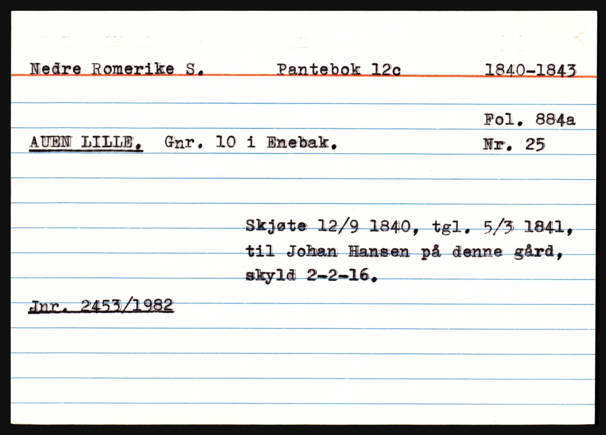 Statsarkivet i Oslo, AV/SAO-A-10621/Z/Zb/L0009: Enebakk (Auen - Årsrud), Feiring (Almelien - Torgunrød), Fet m/ Rælingen (Auten - Garder), s. 8
