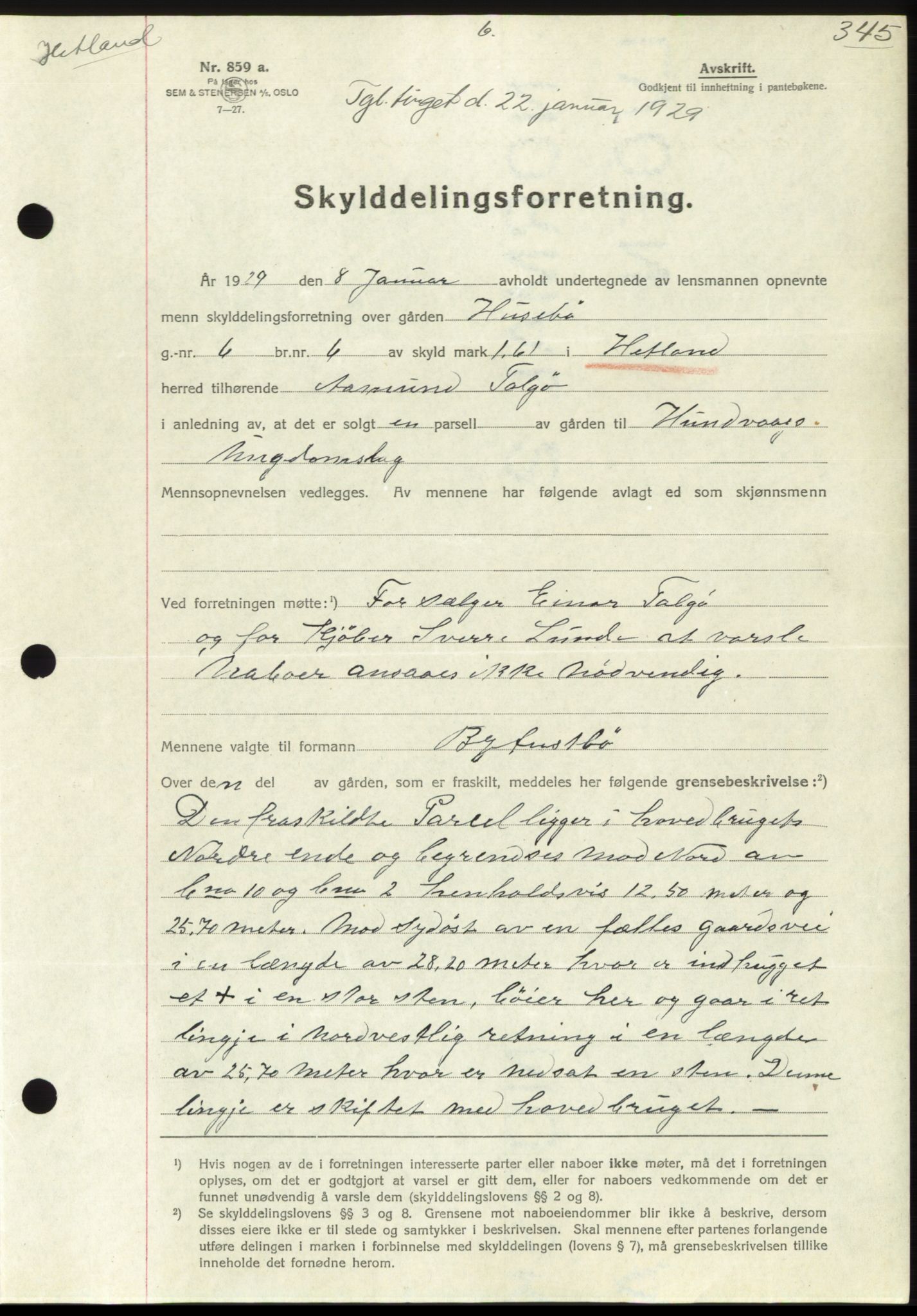 Jæren sorenskriveri, SAST/A-100310/03/G/Gba/L0056: Pantebok nr. 48-49, 1928-1929, Tingl.dato: 22.01.1929