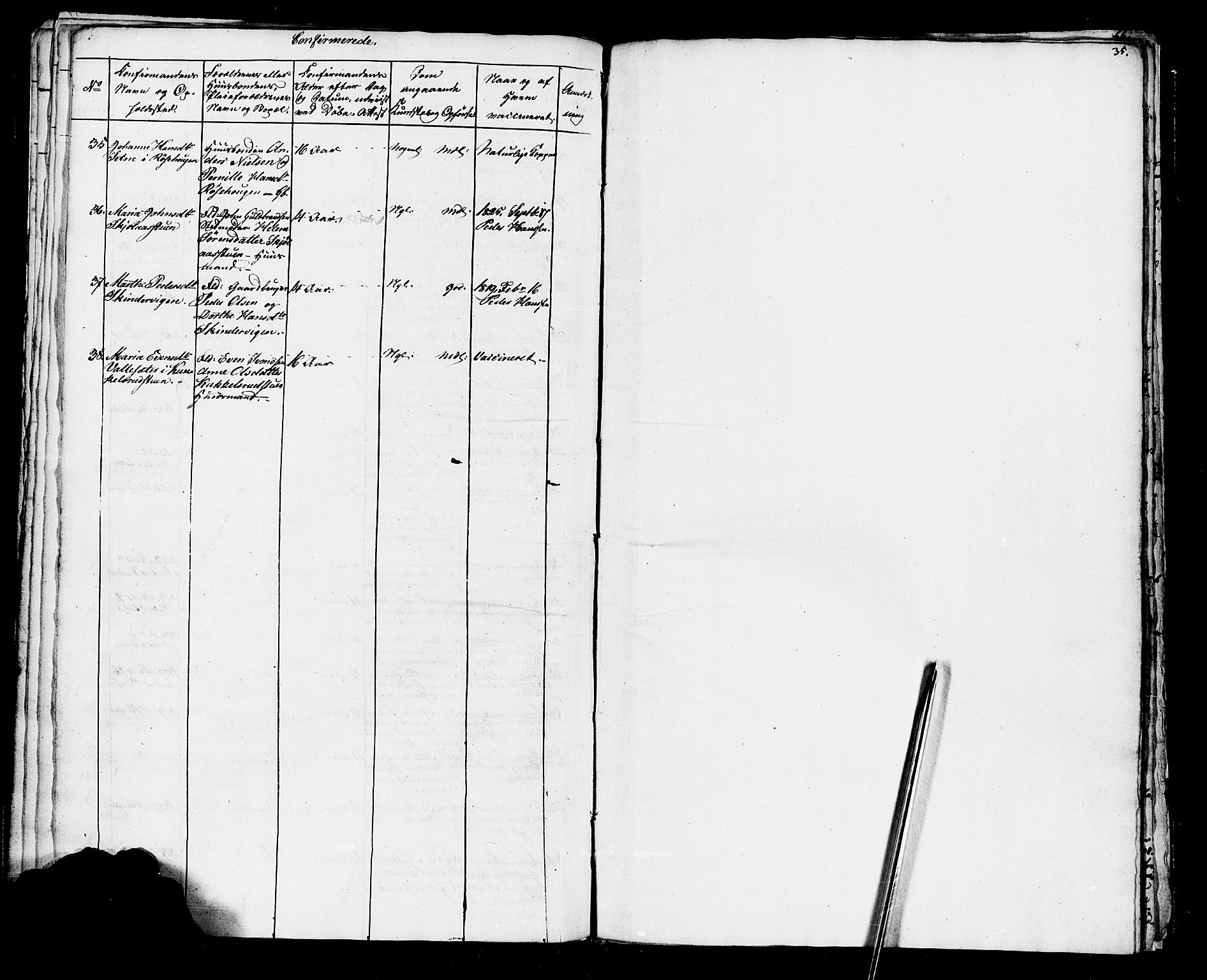 Vestre Toten prestekontor, SAH/PREST-108/H/Ha/Haa/L0001: Ministerialbok nr. 1, 1825-1826, s. 35
