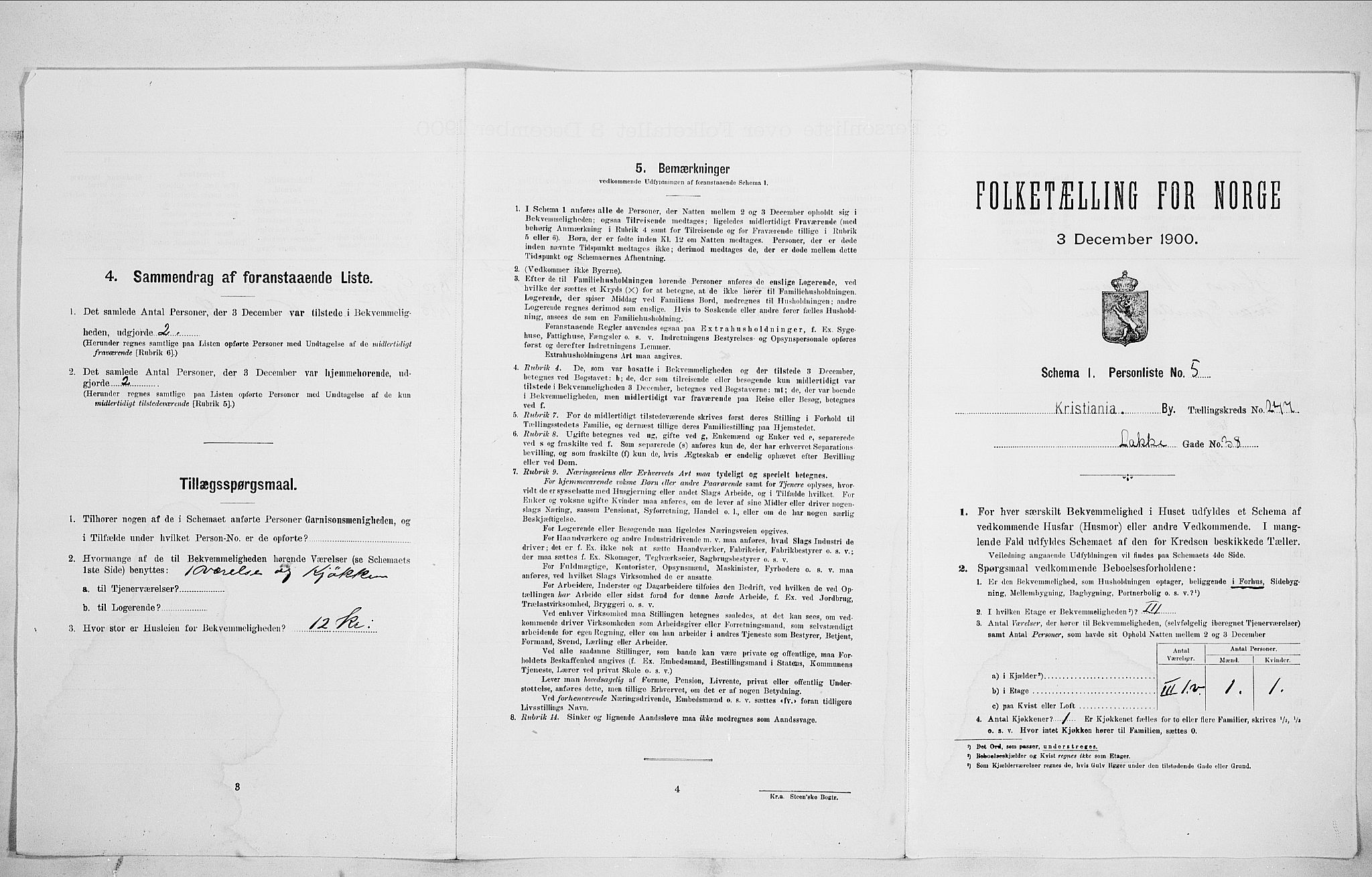 SAO, Folketelling 1900 for 0301 Kristiania kjøpstad, 1900, s. 50750