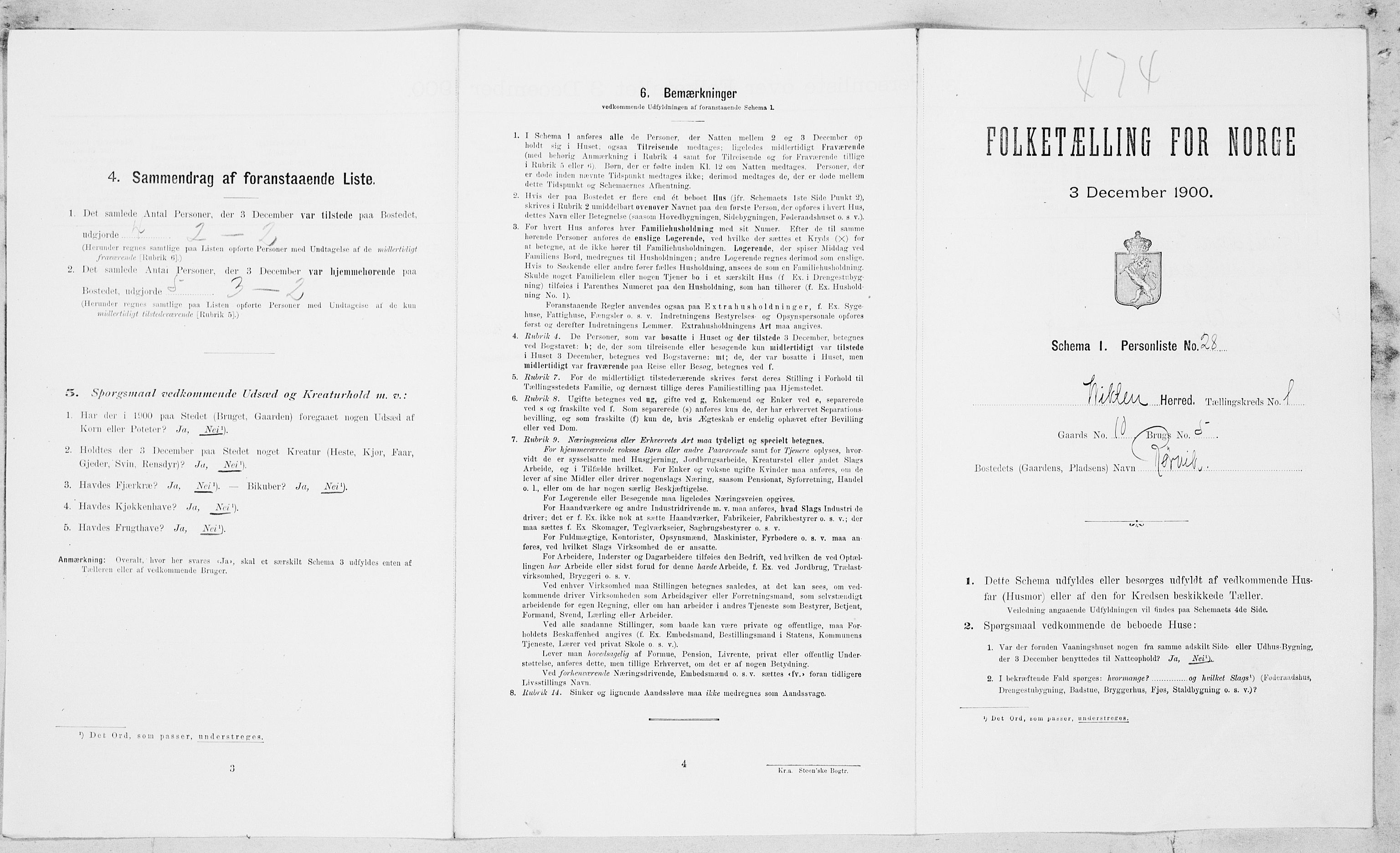 SAT, Folketelling 1900 for 1750 Vikna herred, 1900, s. 76
