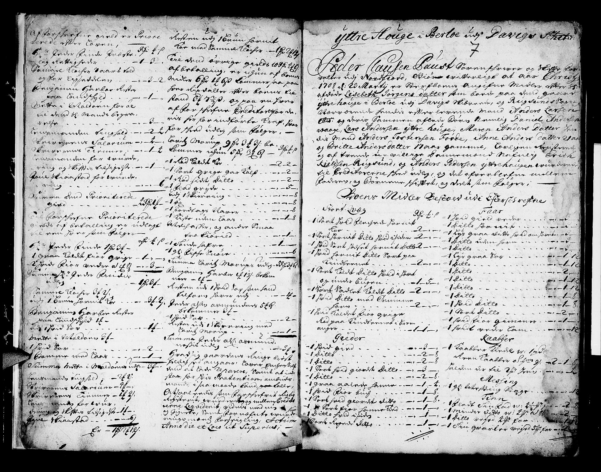 Nordfjord sorenskriveri, AV/SAB-A-2801/1/04/04a/L0004a: Skifteprotokollar, 1708-1709, s. 6b-7a