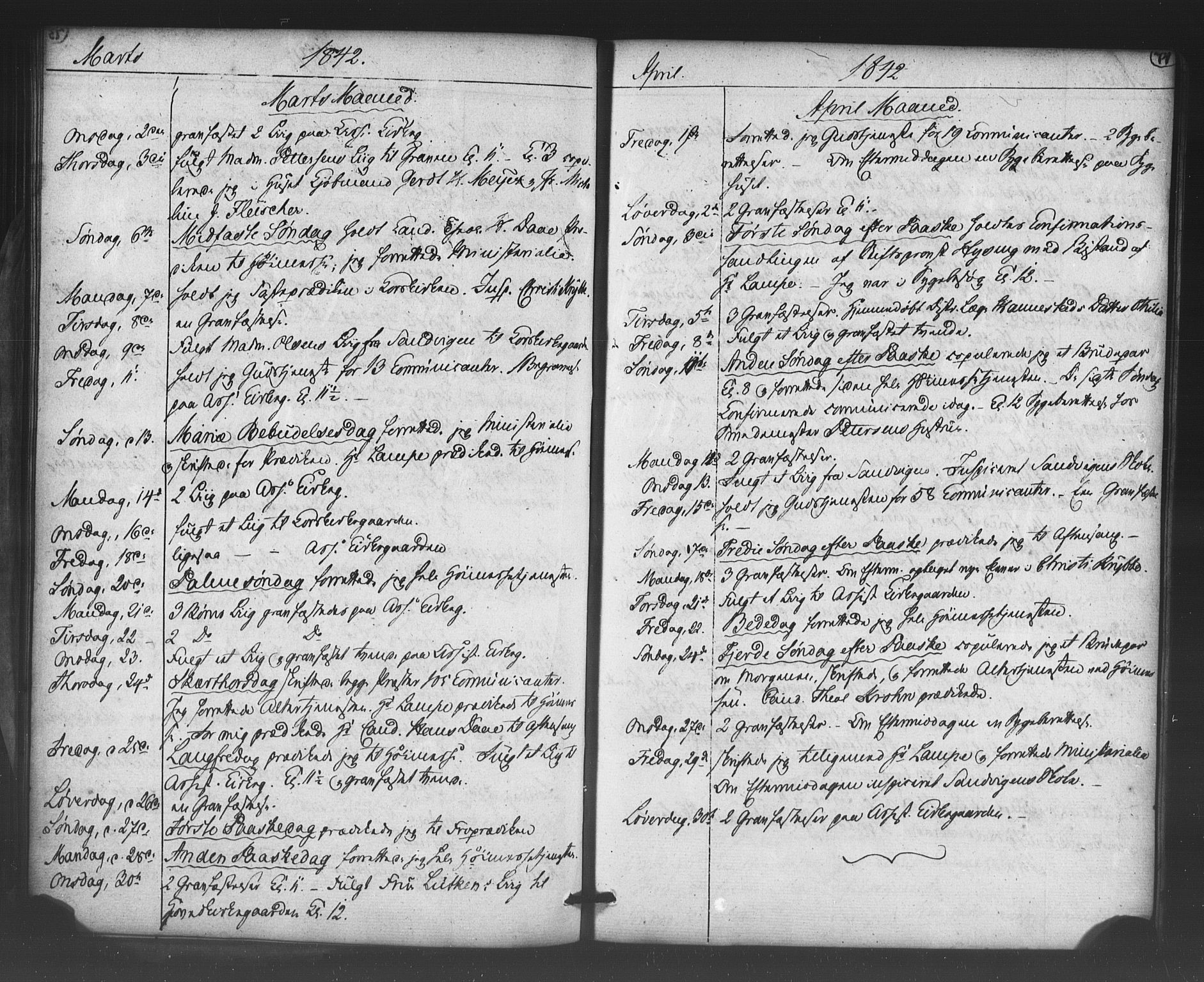 Korskirken sokneprestembete, AV/SAB-A-76101/H/Haa/L0066: Residerende kapellans bok nr. A 1, 1826-1843, s. 74