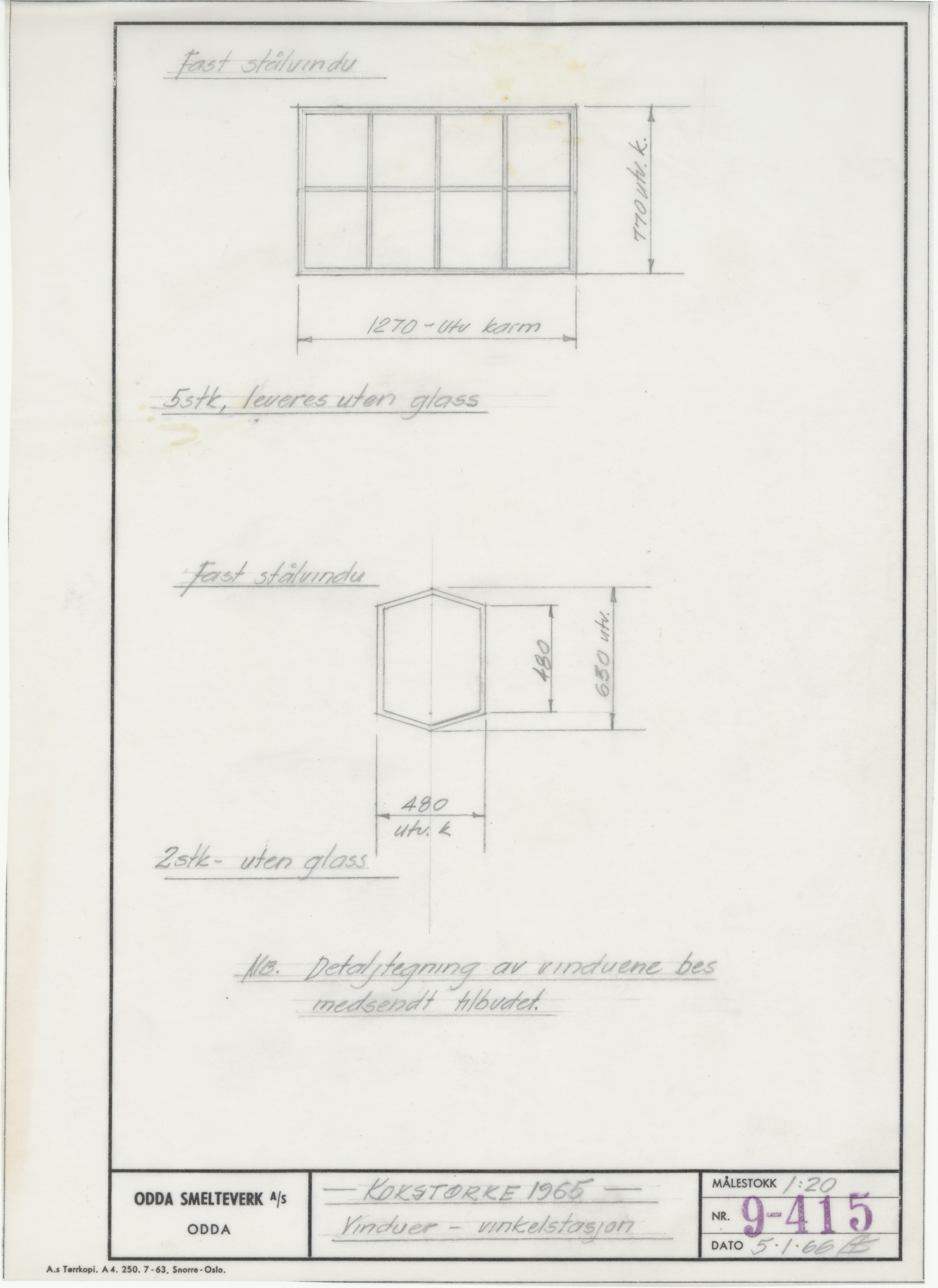 Odda smelteverk AS, KRAM/A-0157.1/T/Td/L0009: Gruppe 9. Blandingsrom og kokstørker, 1920-1970, s. 598