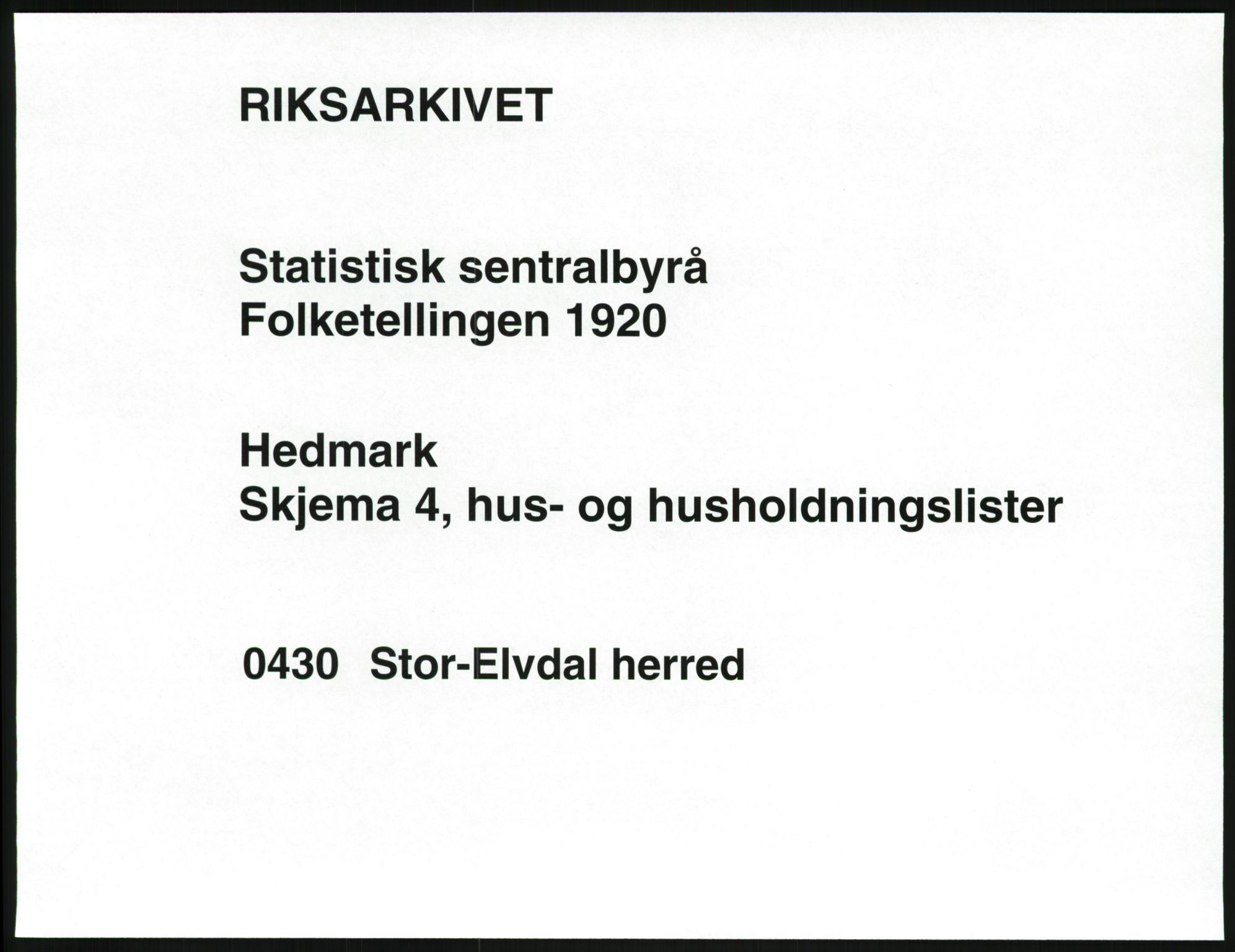 SAH, Folketelling 1920 for 0430 Stor-Elvdal herred, 1920, s. 42