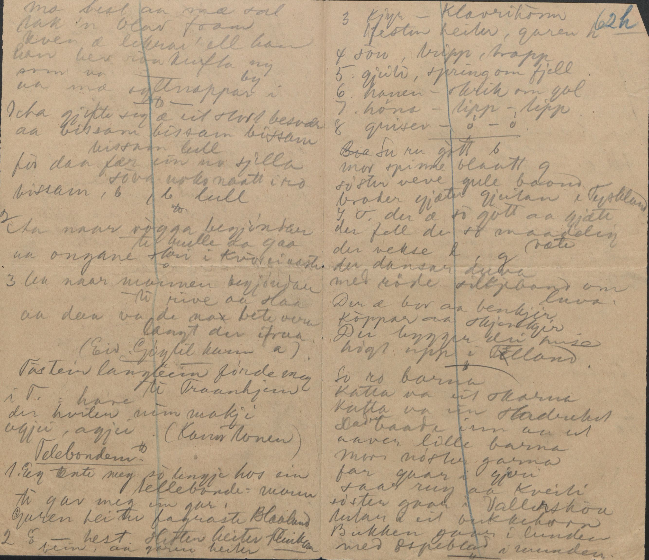 Rikard Berge, TEMU/TGM-A-1003/F/L0004/0044: 101-159 / 147 Visa om Storegut 4 vers. Også diverse kjelder. , 1906-1908, s. 62g-62h