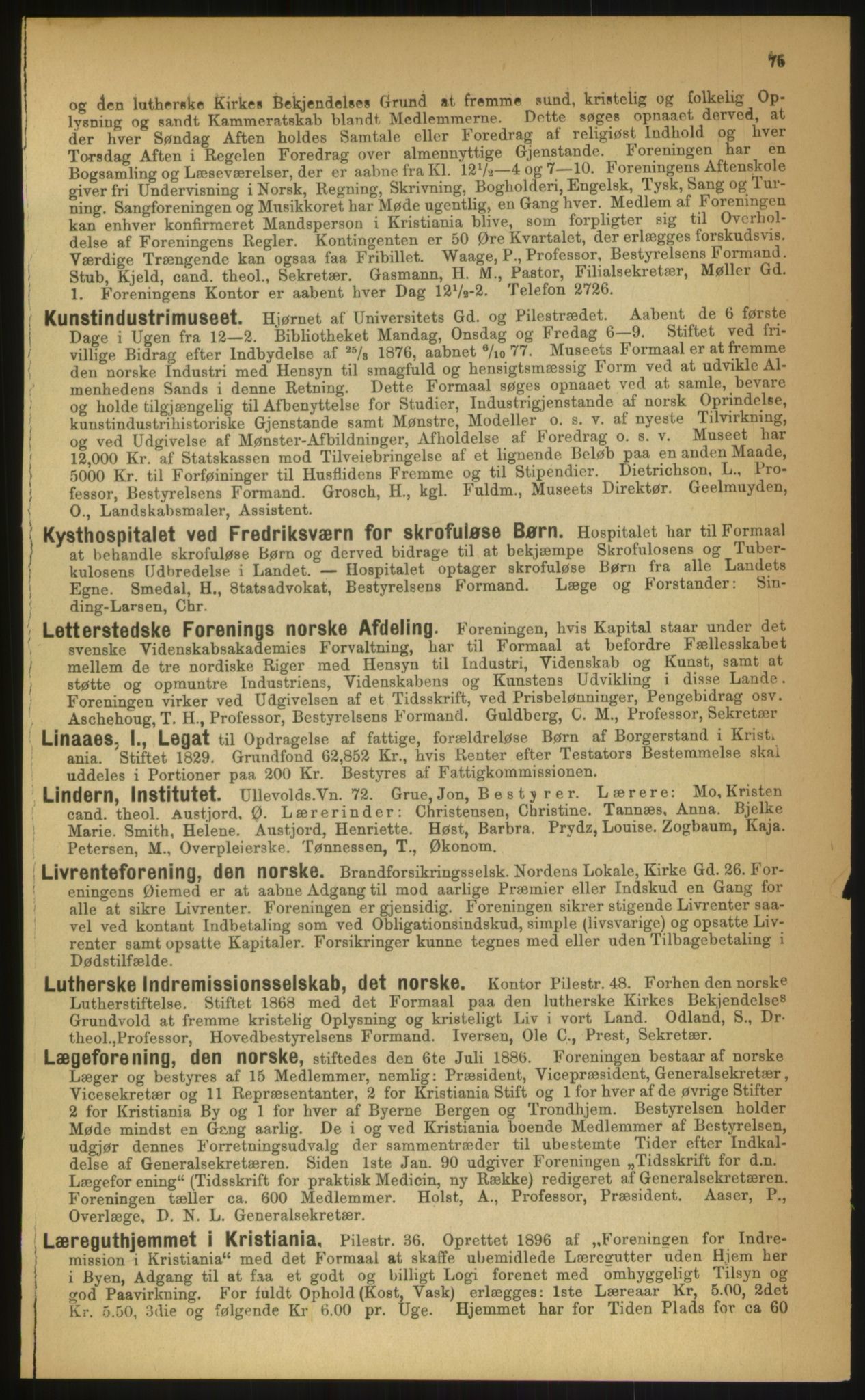 Kristiania/Oslo adressebok, PUBL/-, 1899, s. 75