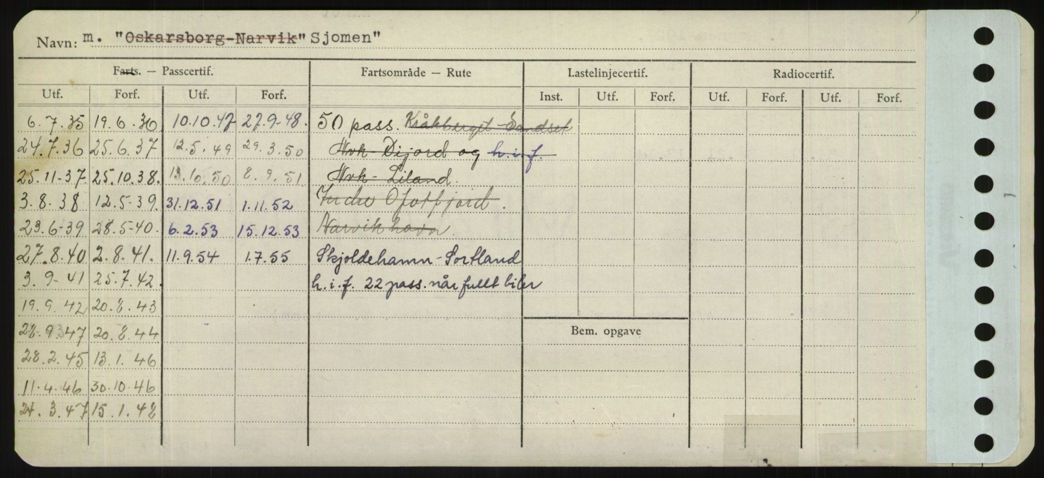 Sjøfartsdirektoratet med forløpere, Skipsmålingen, RA/S-1627/H/Hd/L0033: Fartøy, Sevi-Sjø, s. 330