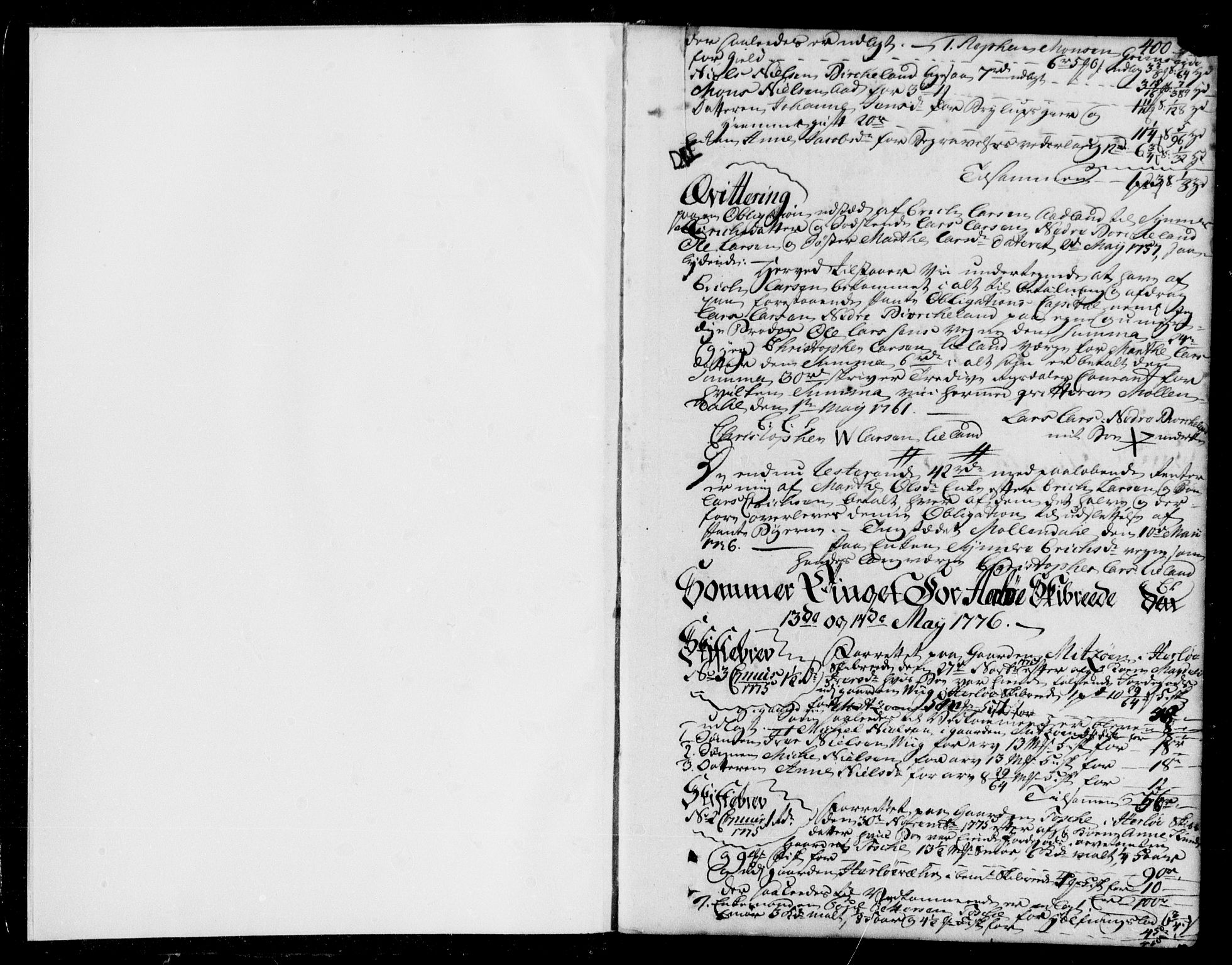 Nordhordland sorenskrivar, SAB/A-2901/1/G/Gb/Gba/L0007b: Pantebok nr. II.B.a.7b, 1776-1780, s. 400