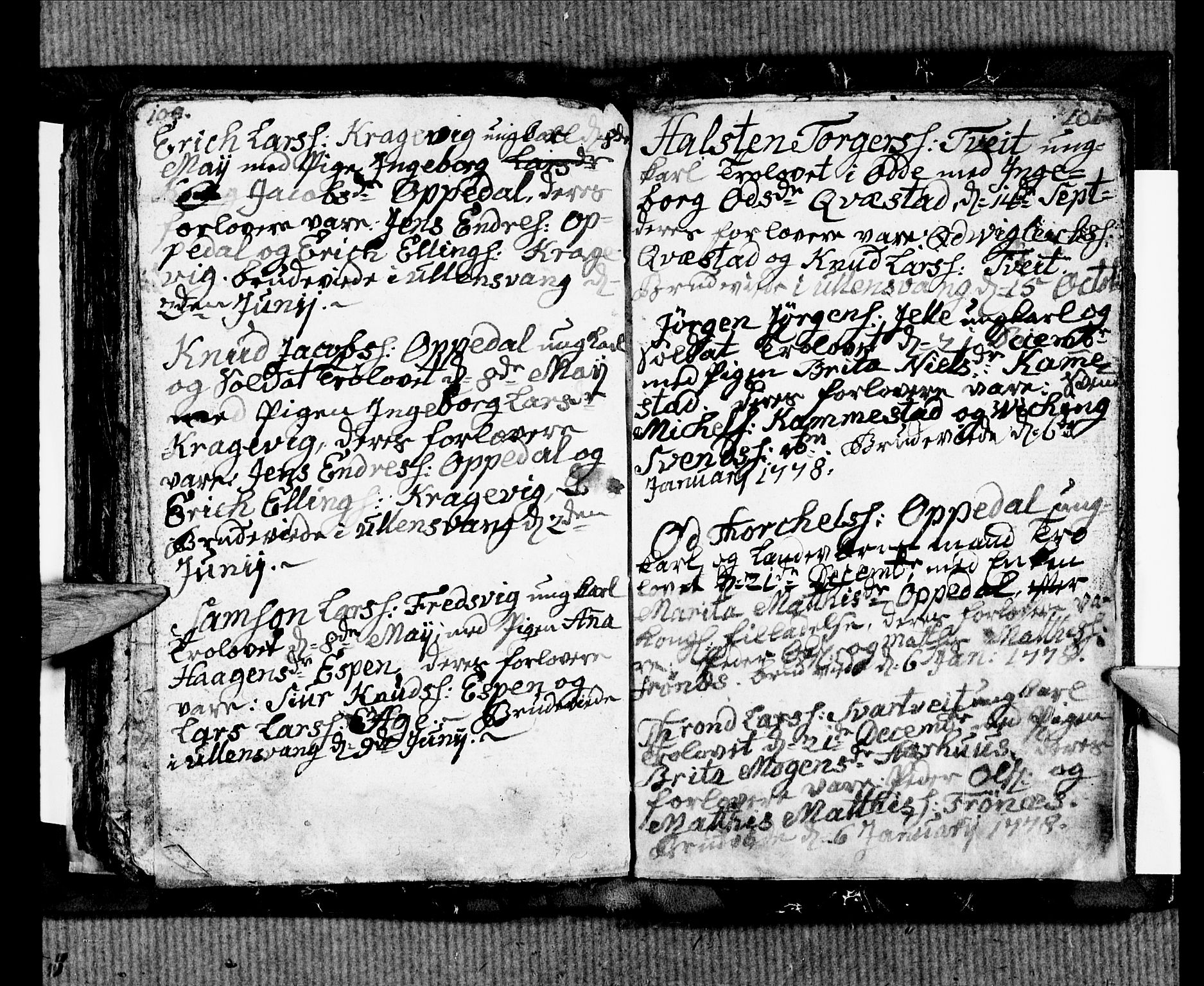 Ullensvang sokneprestembete, SAB/A-78701/H/Hab: Klokkerbok nr. B 4, 1775-1778, s. 100-101