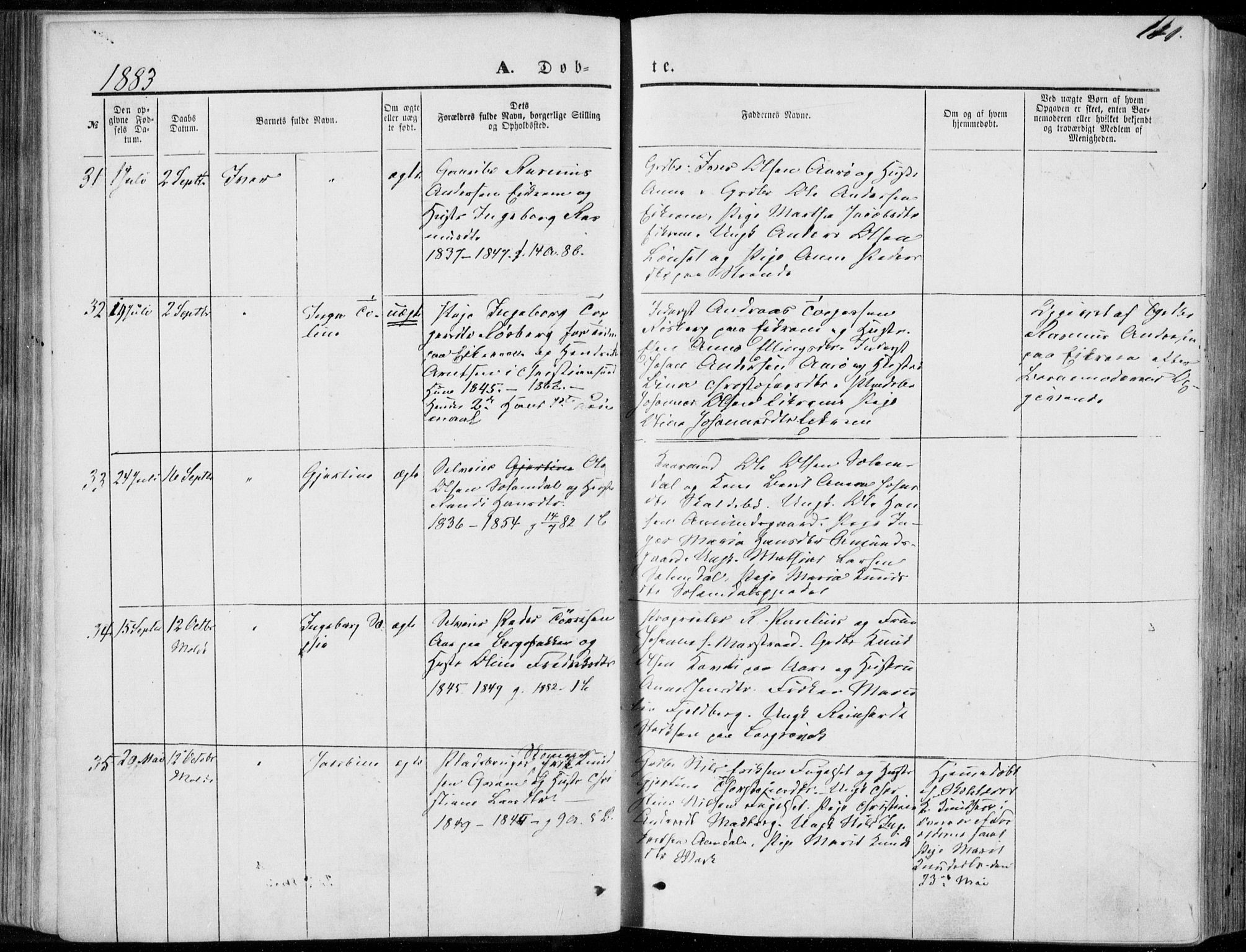 Ministerialprotokoller, klokkerbøker og fødselsregistre - Møre og Romsdal, AV/SAT-A-1454/555/L0655: Ministerialbok nr. 555A05, 1869-1886, s. 121