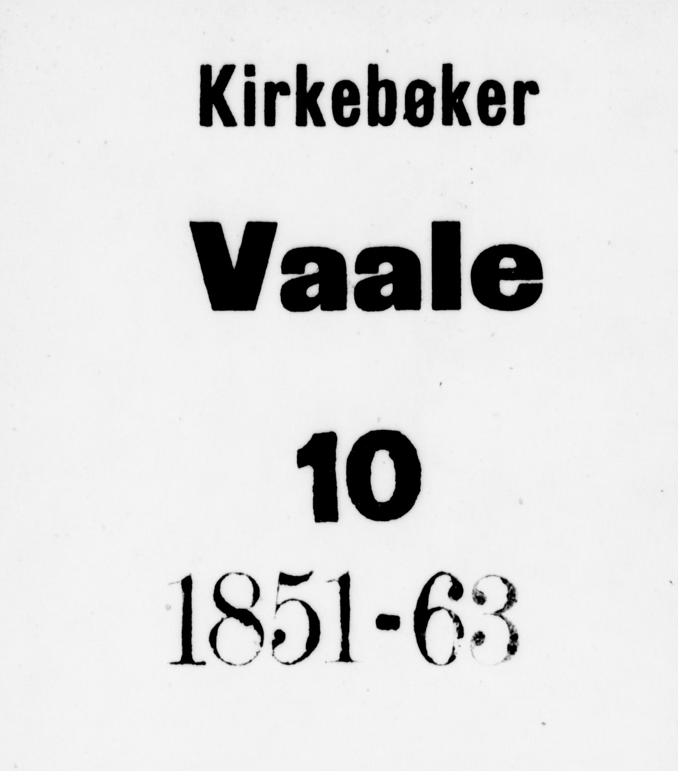 Våle kirkebøker, AV/SAKO-A-334/G/Ga/L0002: Klokkerbok nr. I 2, 1851-1863