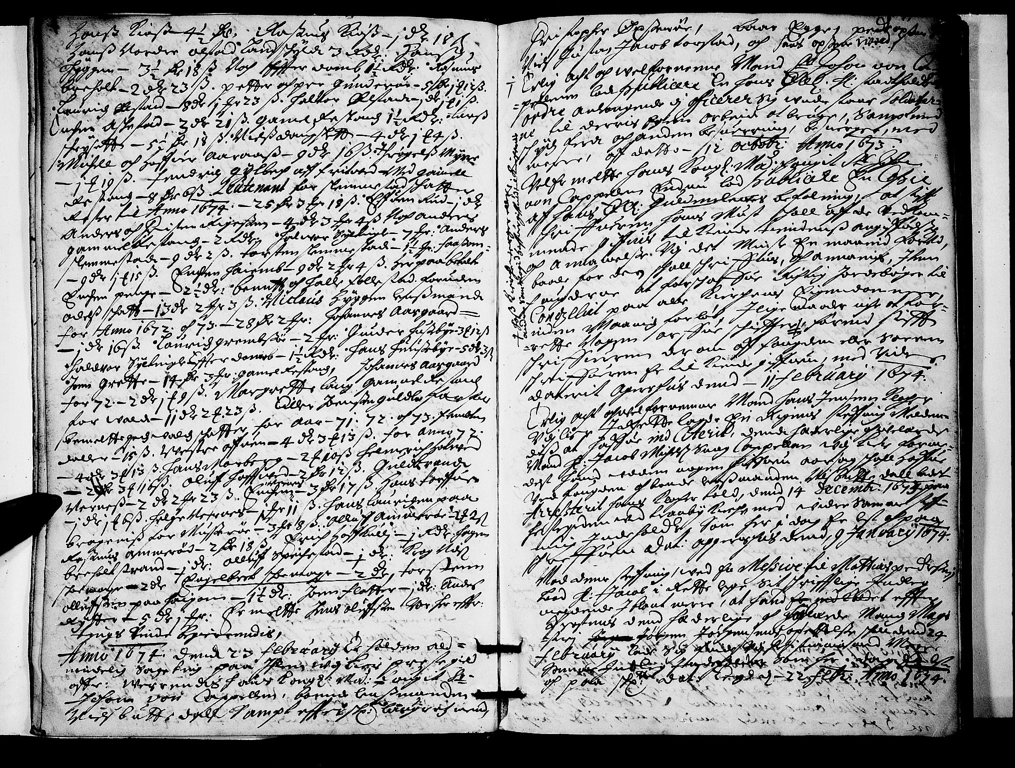 Lier, Røyken og Hurum sorenskriveri, AV/SAKO-A-89/F/Fa/L0015: Tingbok, 1674, s. 5