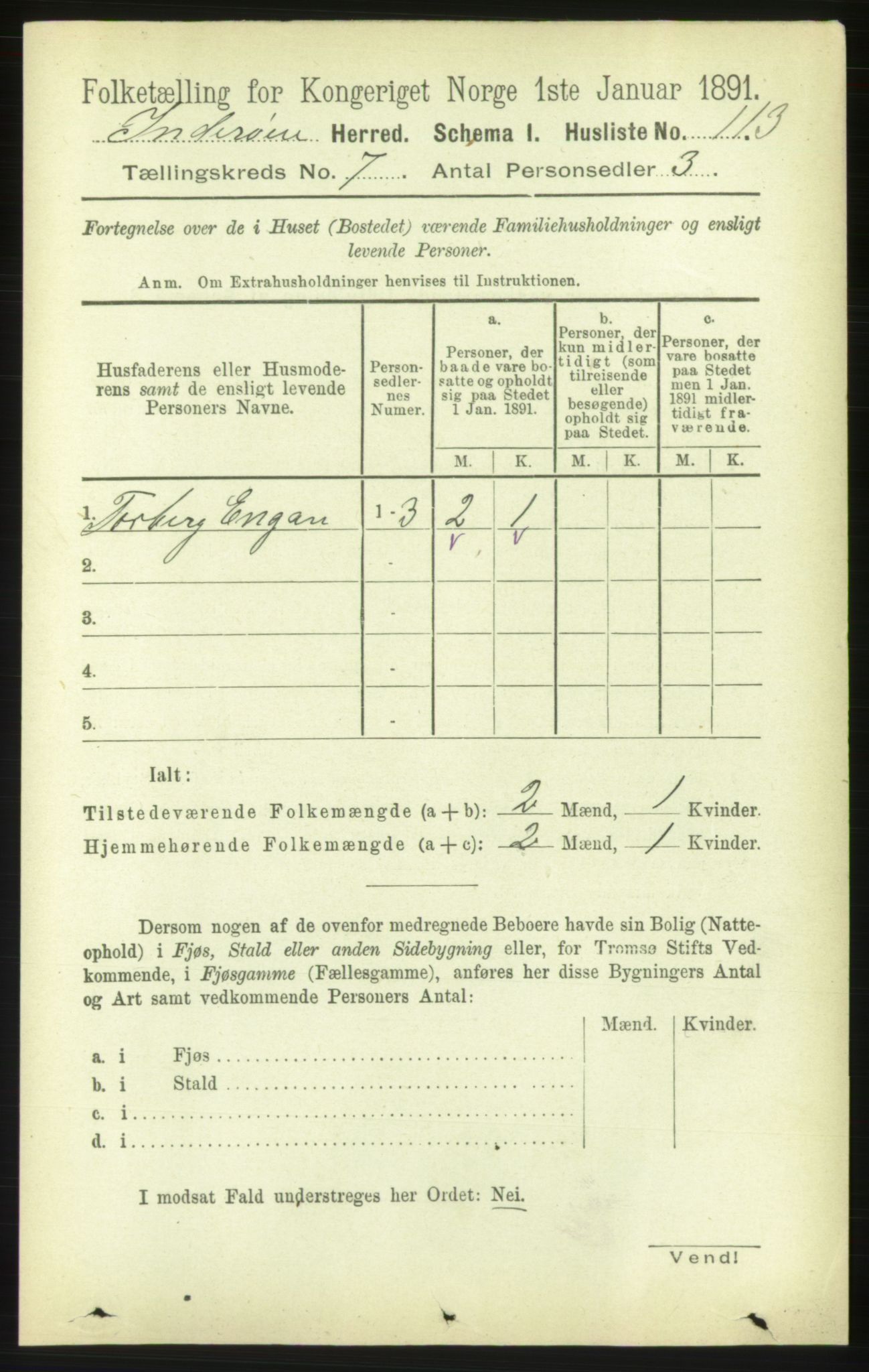 RA, Folketelling 1891 for 1729 Inderøy herred, 1891, s. 3842