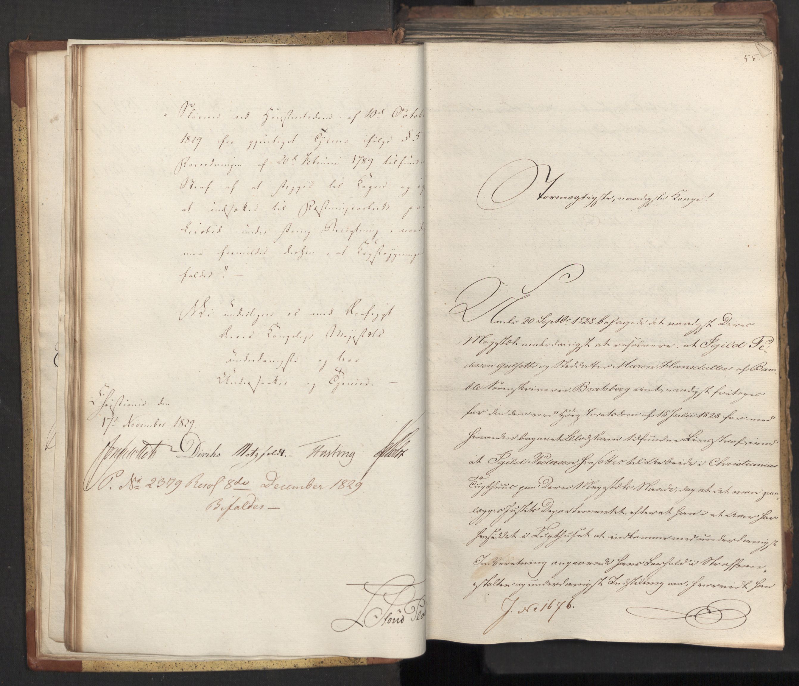 Statsrådsavdelingen i Stockholm, AV/RA-S-1003/D/Da/L0062: Regjeringsinnstillinger nr. 1667-1787, 1829, s. 27