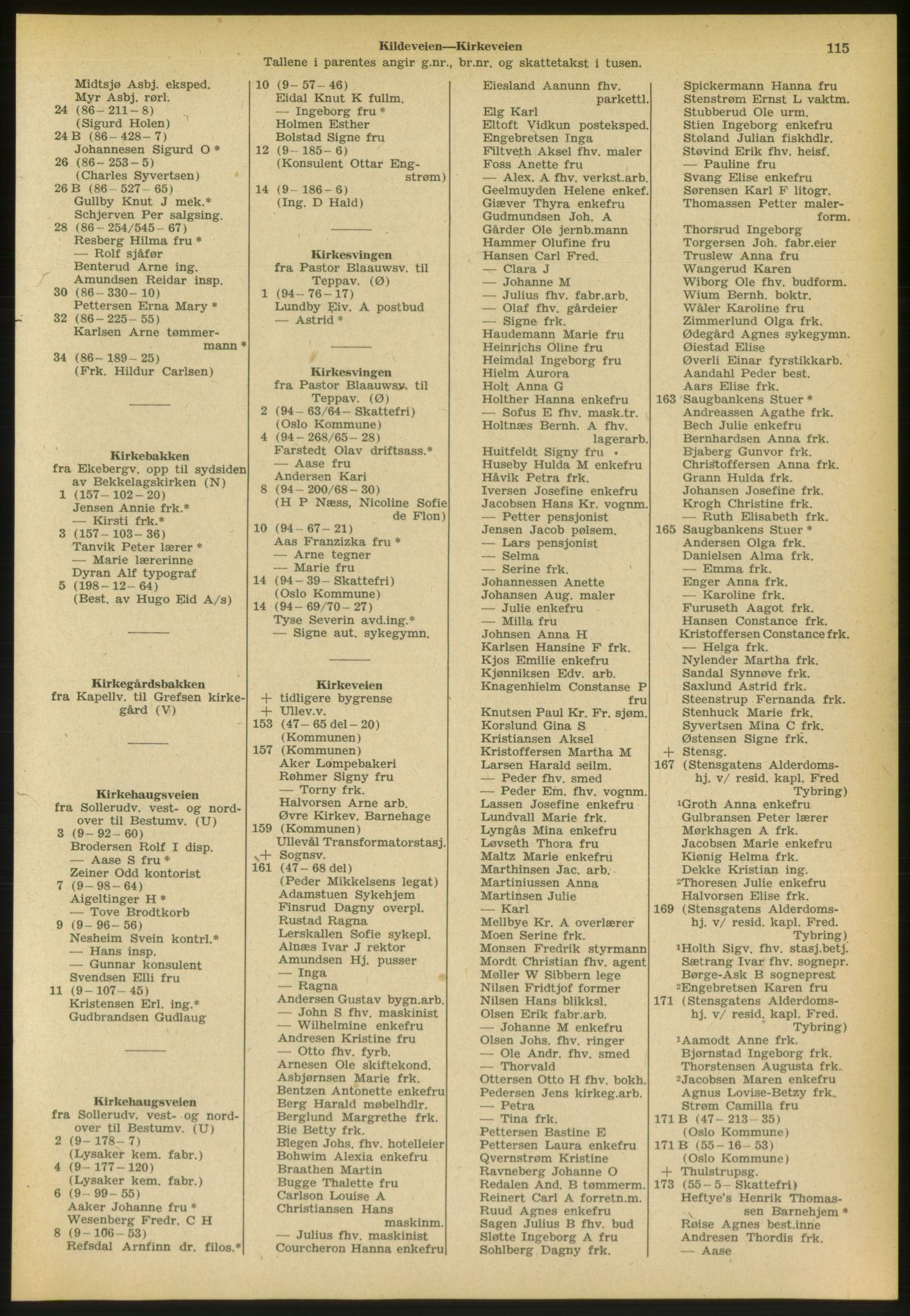 Kristiania/Oslo adressebok, PUBL/-, 1953, s. 115