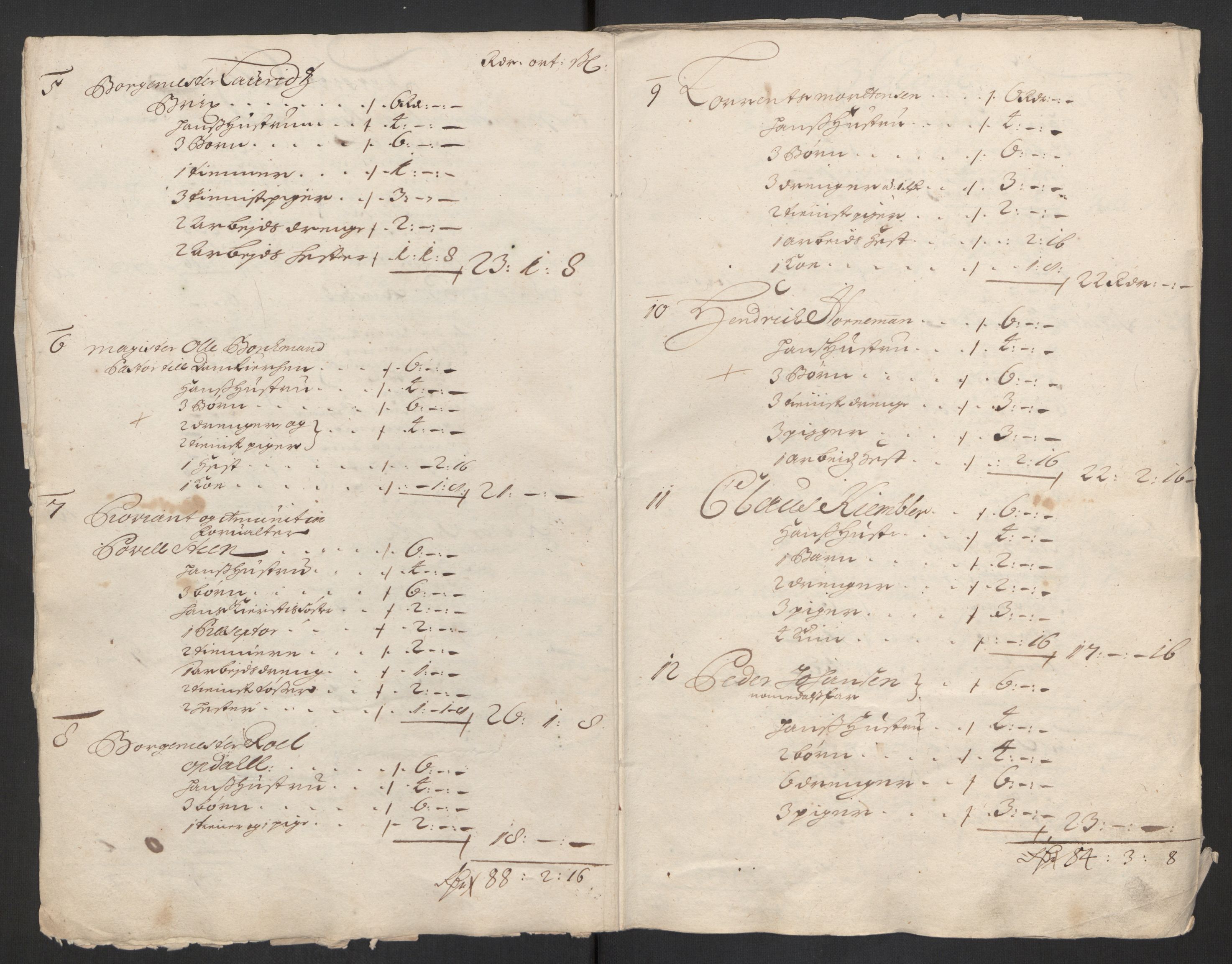 Rentekammeret inntil 1814, Reviderte regnskaper, Byregnskaper, RA/EA-4066/R/Rs/L0505: [S2] Kontribusjonsregnskap, 1686-1691, s. 28