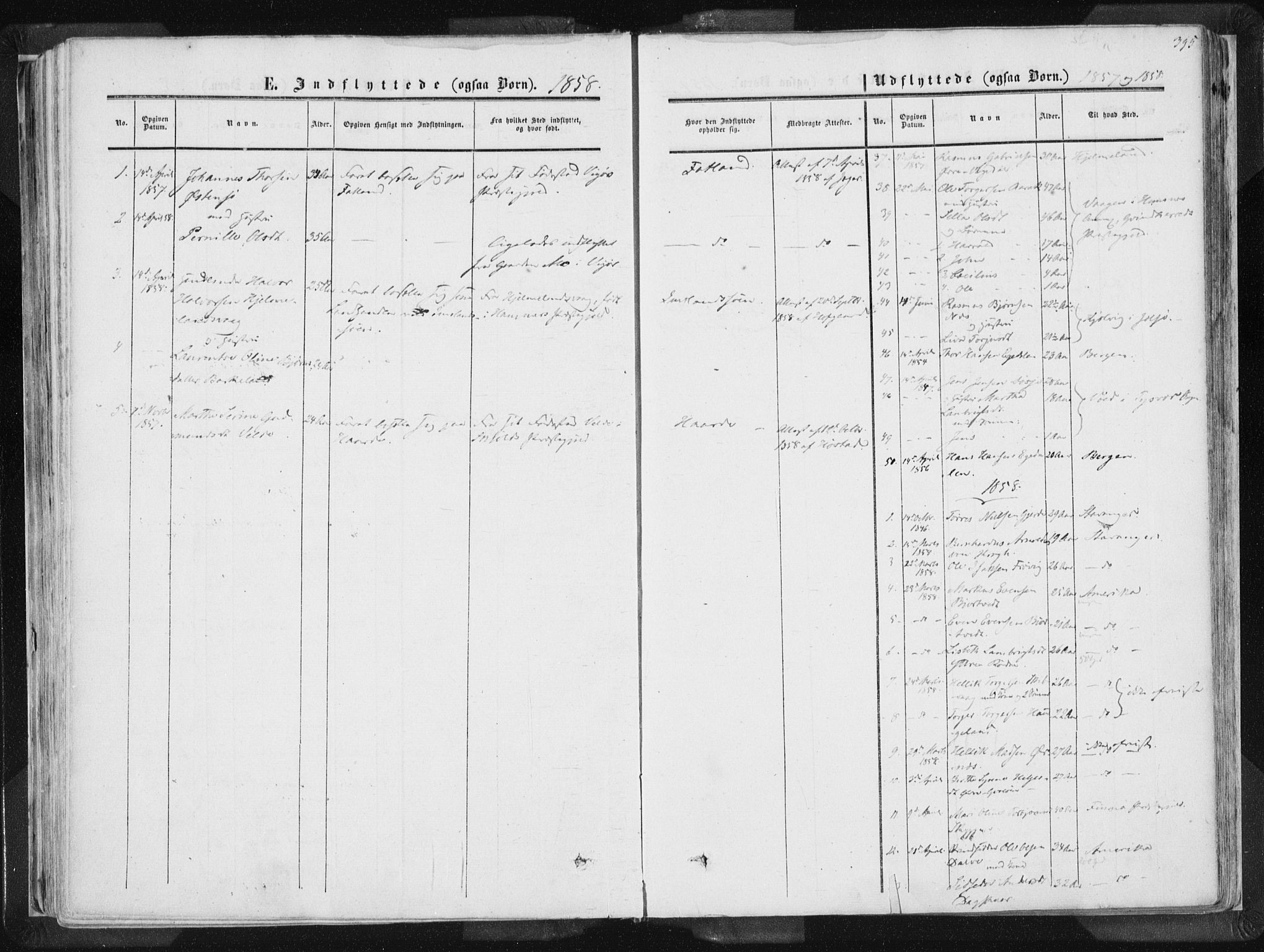 Vikedal sokneprestkontor, AV/SAST-A-101840/01/IV: Ministerialbok nr. A 6.2, 1851-1867, s. 395