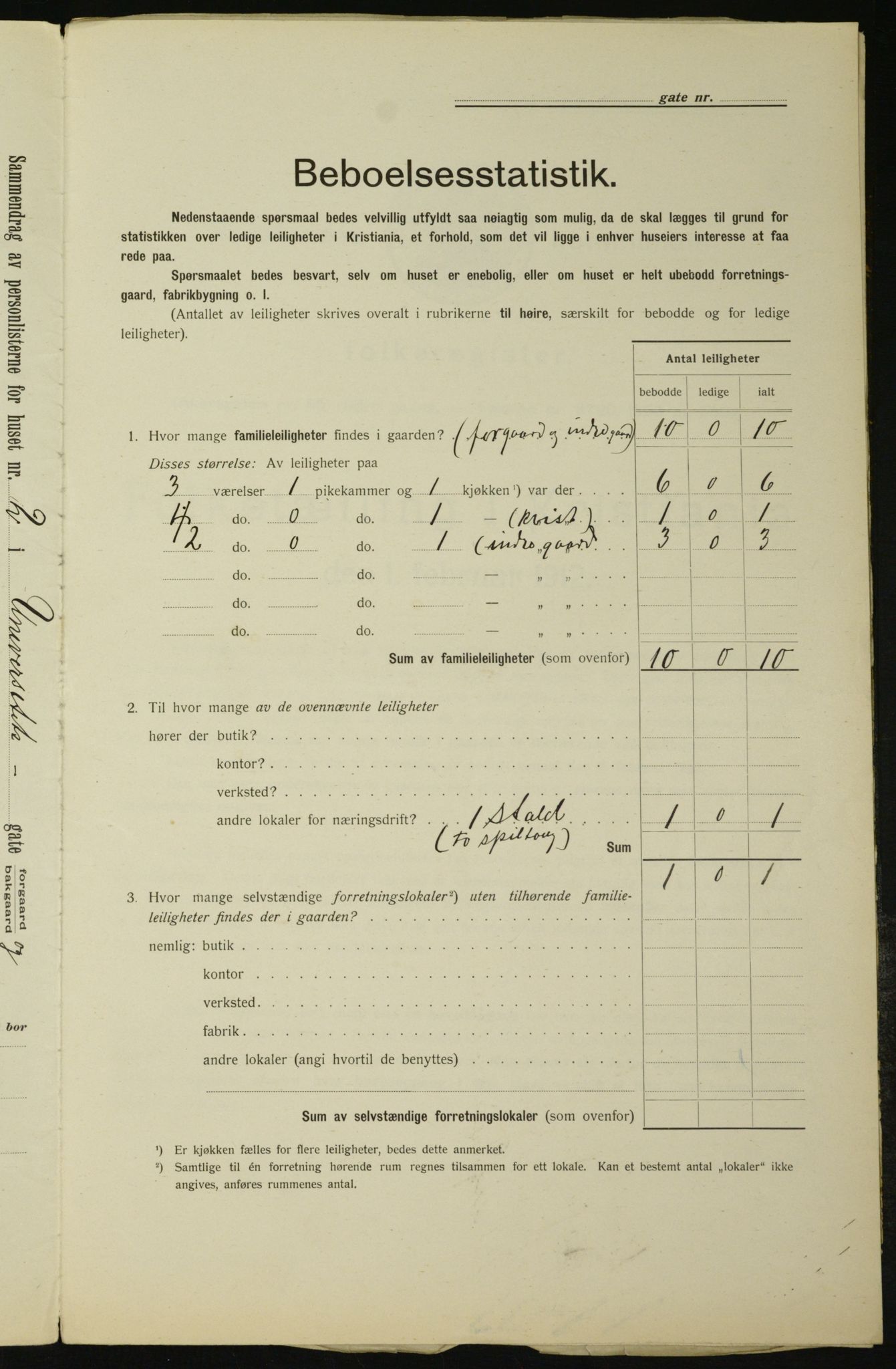 OBA, Kommunal folketelling 1.2.1912 for Kristiania, 1912, s. 119913