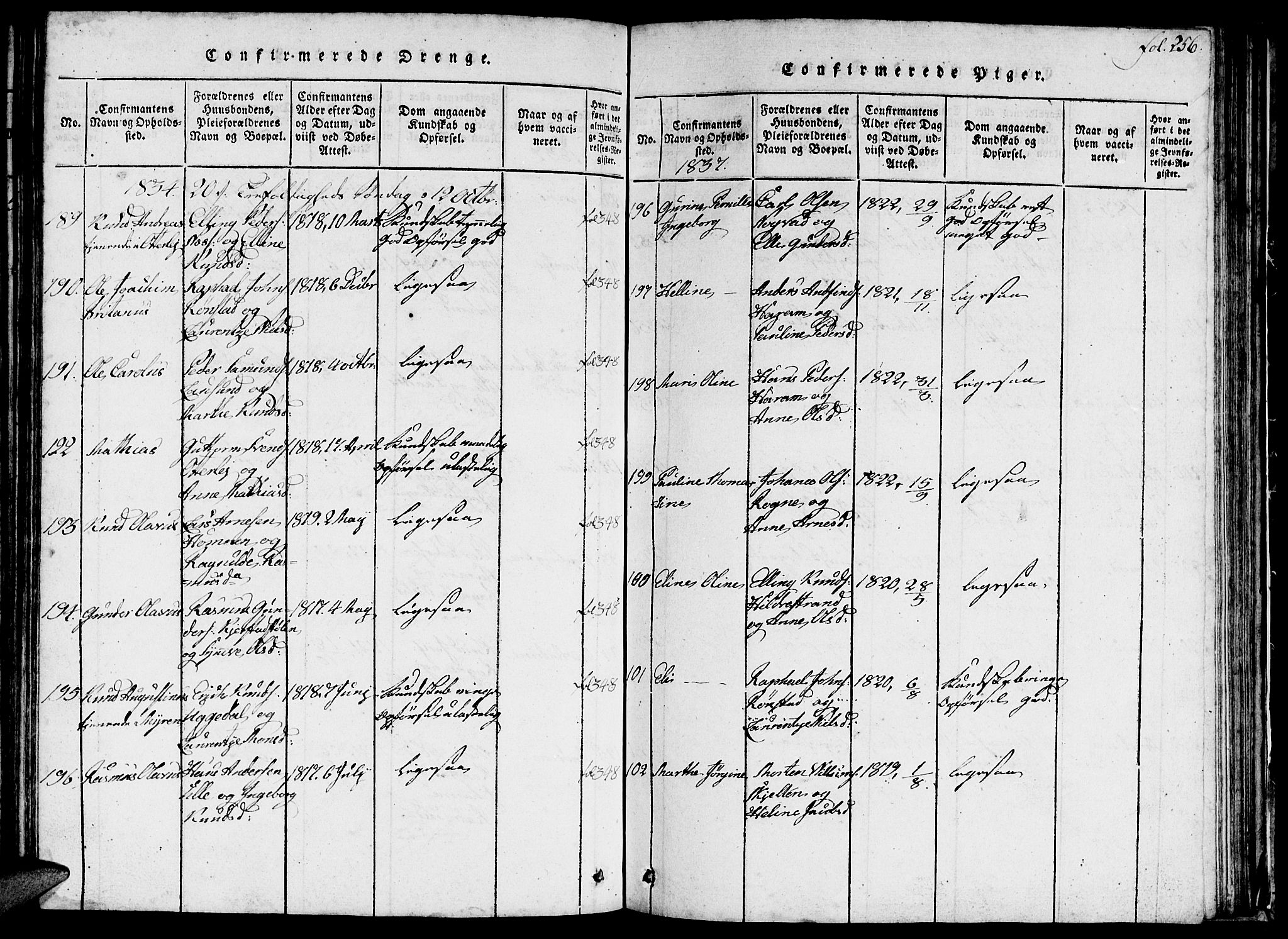 Ministerialprotokoller, klokkerbøker og fødselsregistre - Møre og Romsdal, AV/SAT-A-1454/536/L0506: Klokkerbok nr. 536C01, 1818-1859, s. 256