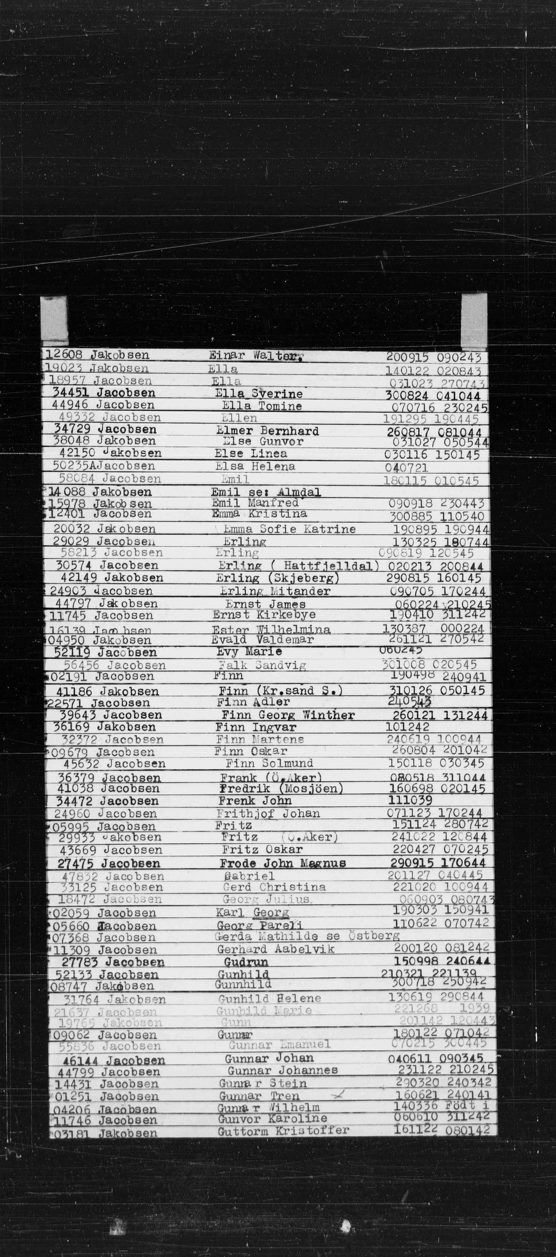 Utenriksstasjonene, Legasjonen i Stockholm, Flyktningkontoret, AV/RA-S-6753/V/Va/L0022: Alfabetisk register til Kjesäterkartoteket, 1940-1945, s. 368