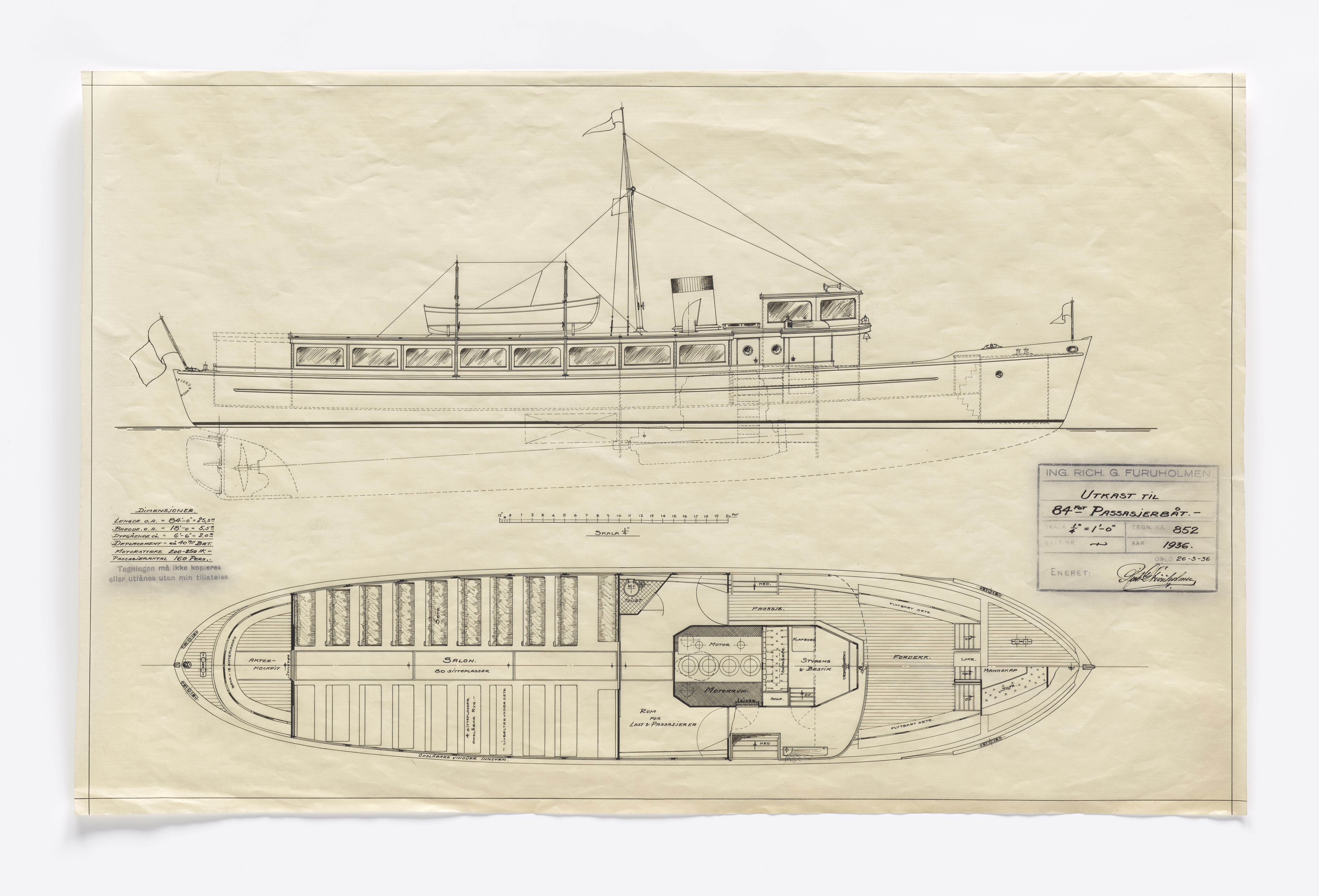 Furuholmen & Scheen, AFM/OM-1003/T/Ta/L0001/0001: Passasjerkrysser / Furuholmen, 1926-1949