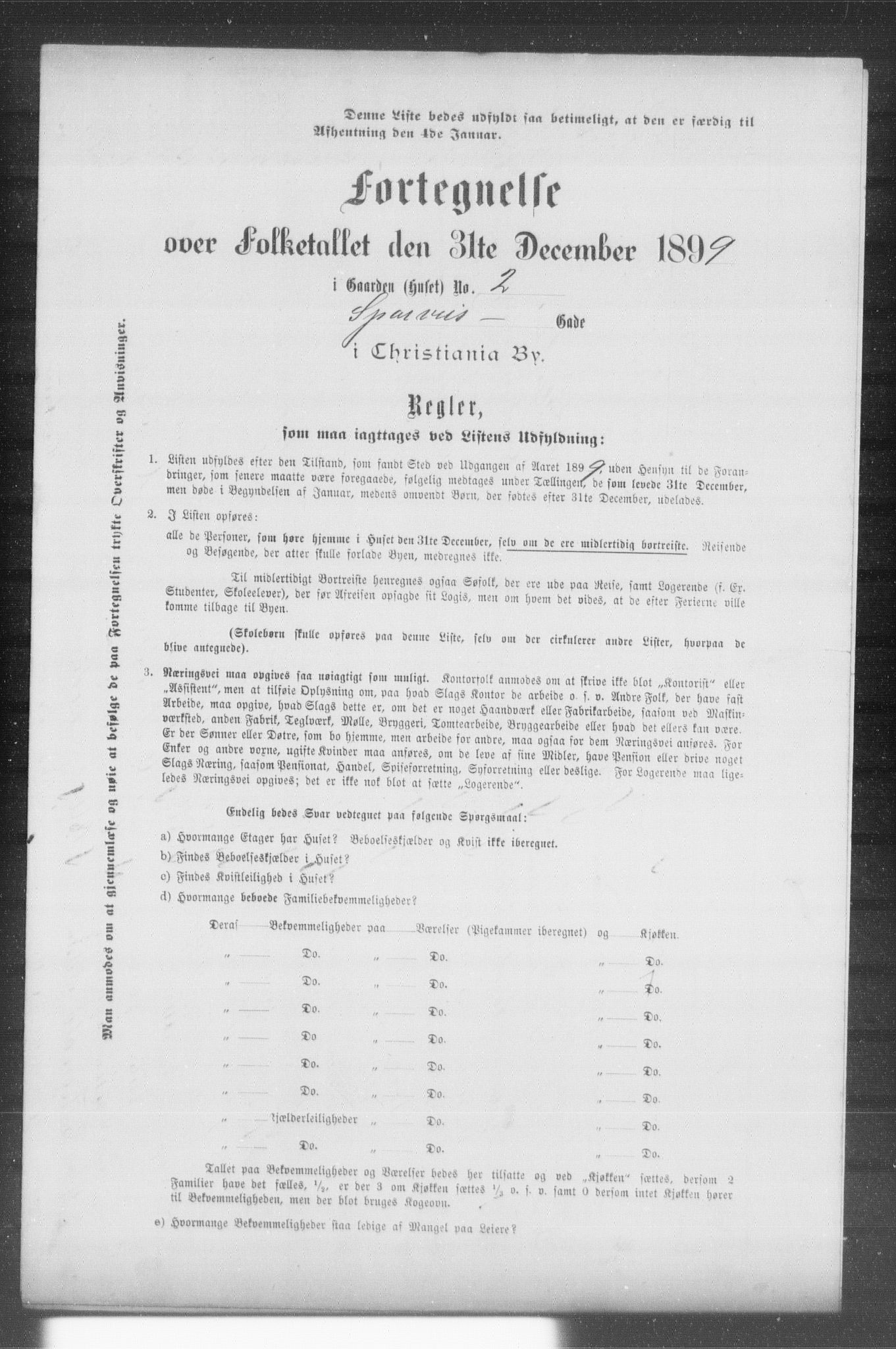 OBA, Kommunal folketelling 31.12.1899 for Kristiania kjøpstad, 1899, s. 12993