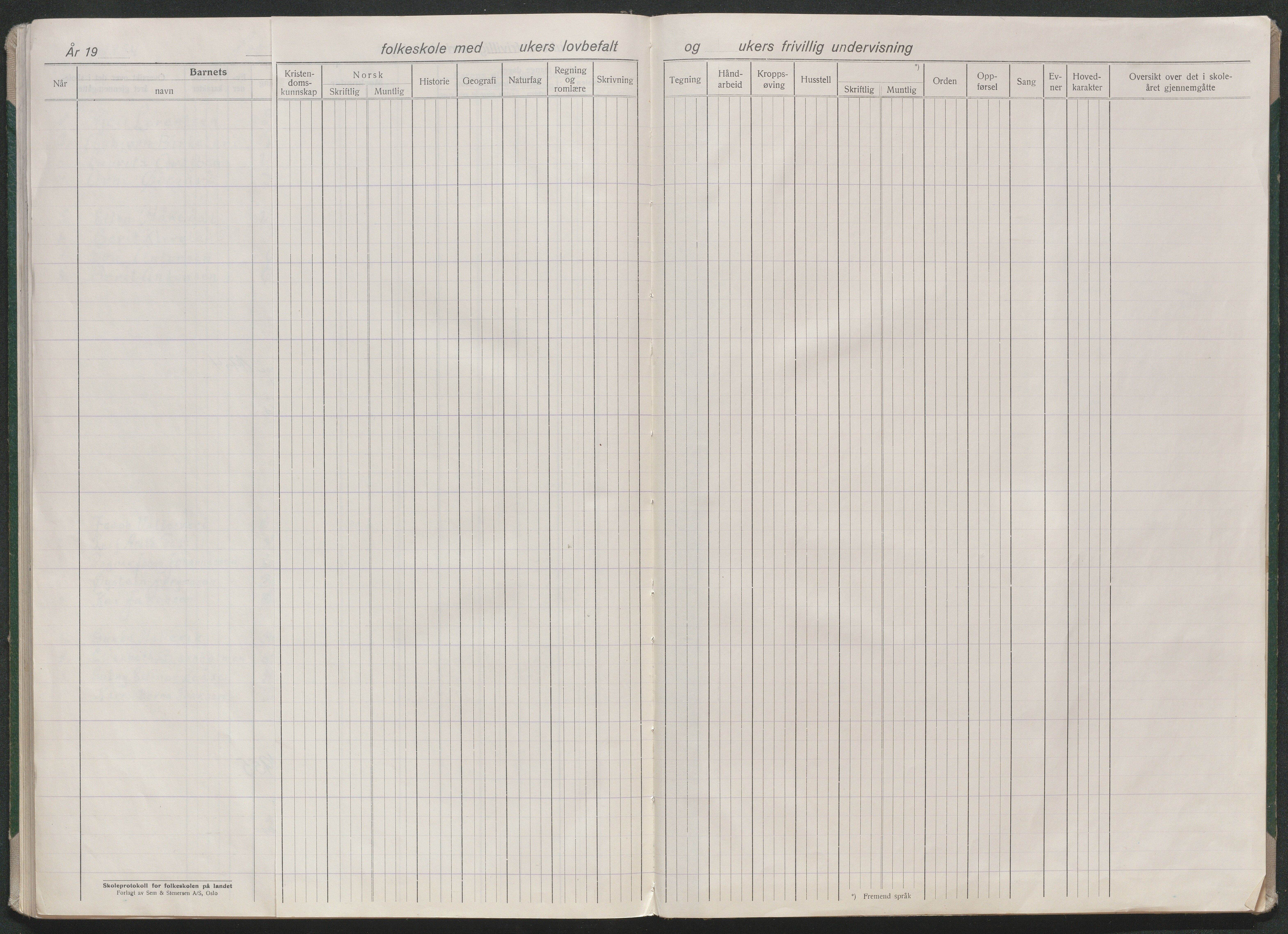 Høvåg kommune, AAKS/KA0927-PK/2/2/L0013: Høvåg - Skoleprotokoll, 1943-1954