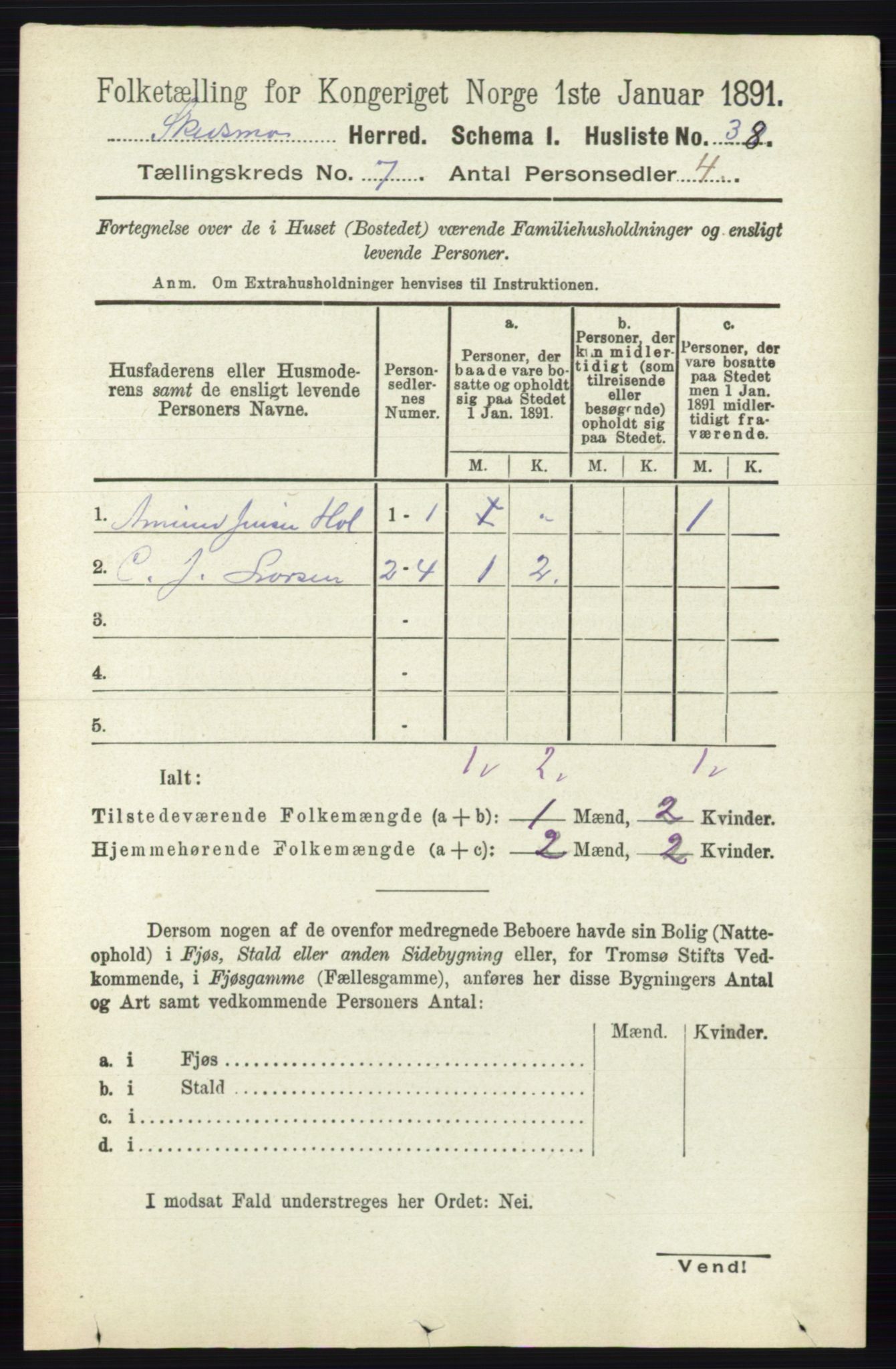 RA, Folketelling 1891 for 0231 Skedsmo herred, 1891, s. 3304