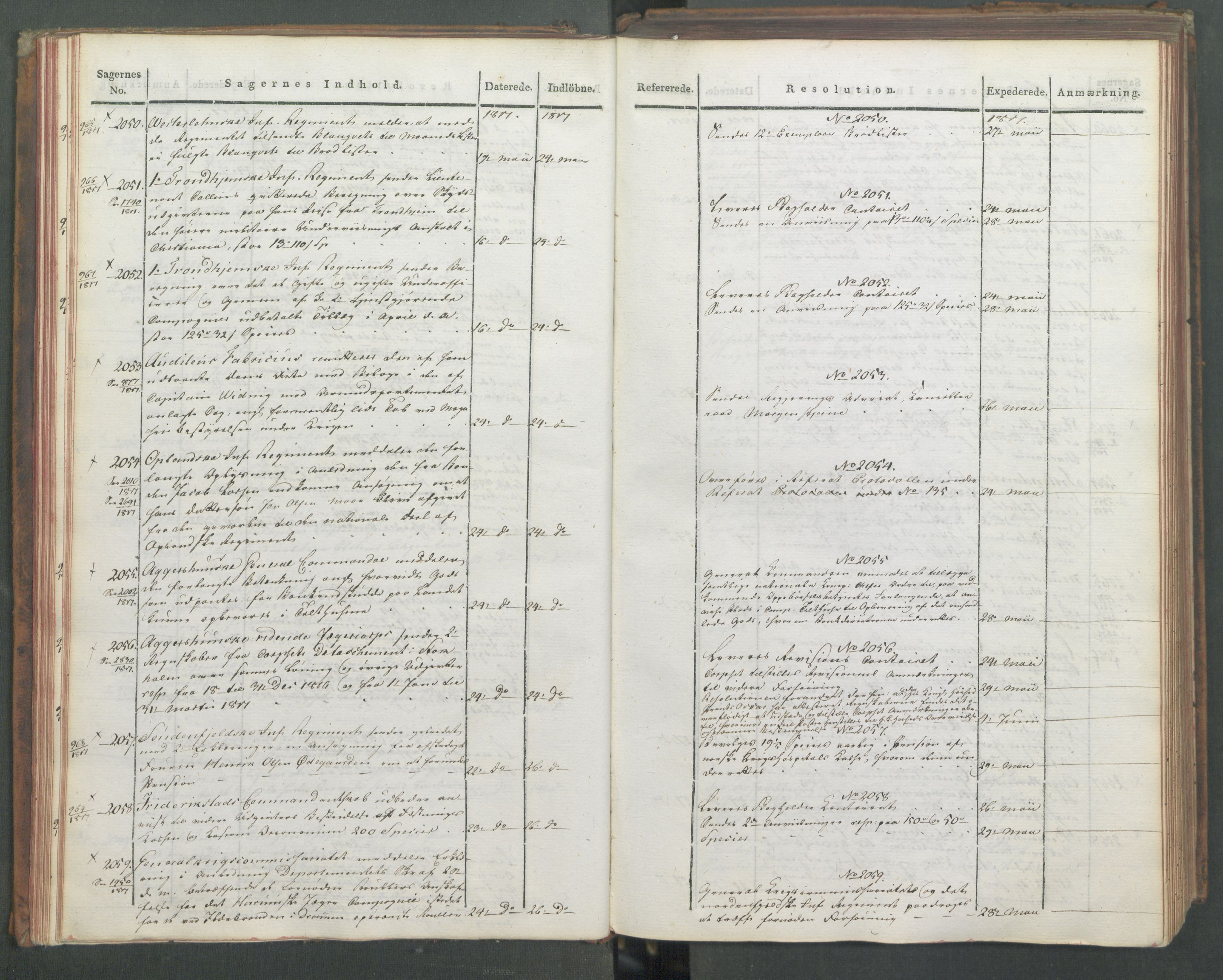 Armédepartementet, AV/RA-RAFA-3493/C/Ca/L0012: 6. Departements Journal, 1817