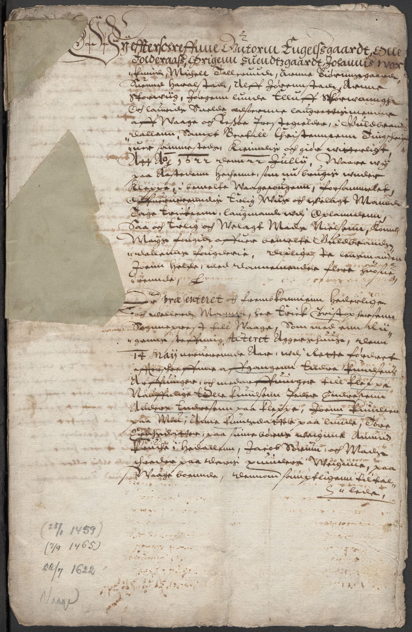 Riksarkivets diplomsamling, AV/RA-EA-5965/F15/L0013: Prestearkiv - Oppland, 1590-1657, s. 128