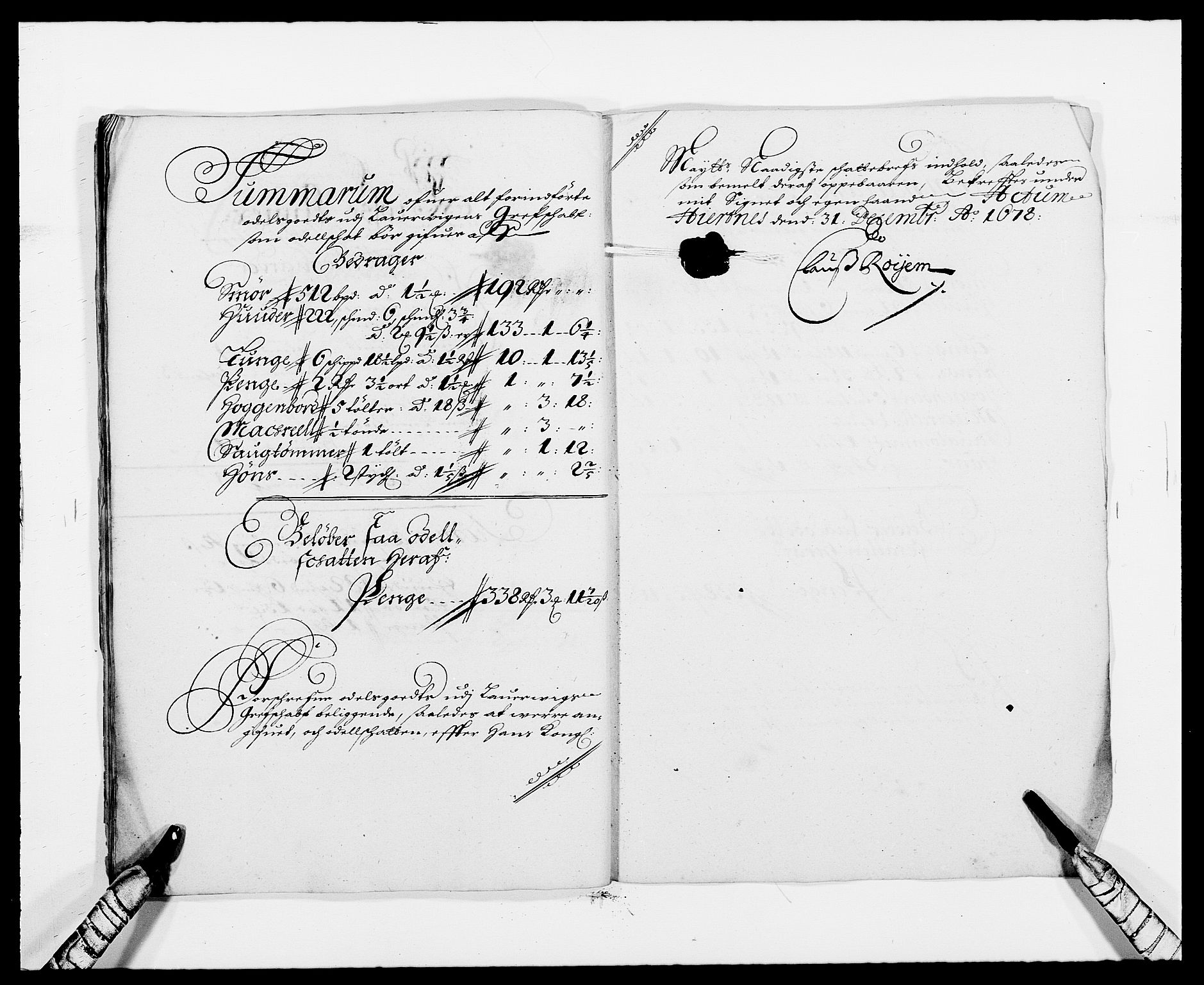 Rentekammeret inntil 1814, Reviderte regnskaper, Fogderegnskap, RA/EA-4092/R33/L1968: Fogderegnskap Larvik grevskap, 1675-1687, s. 191