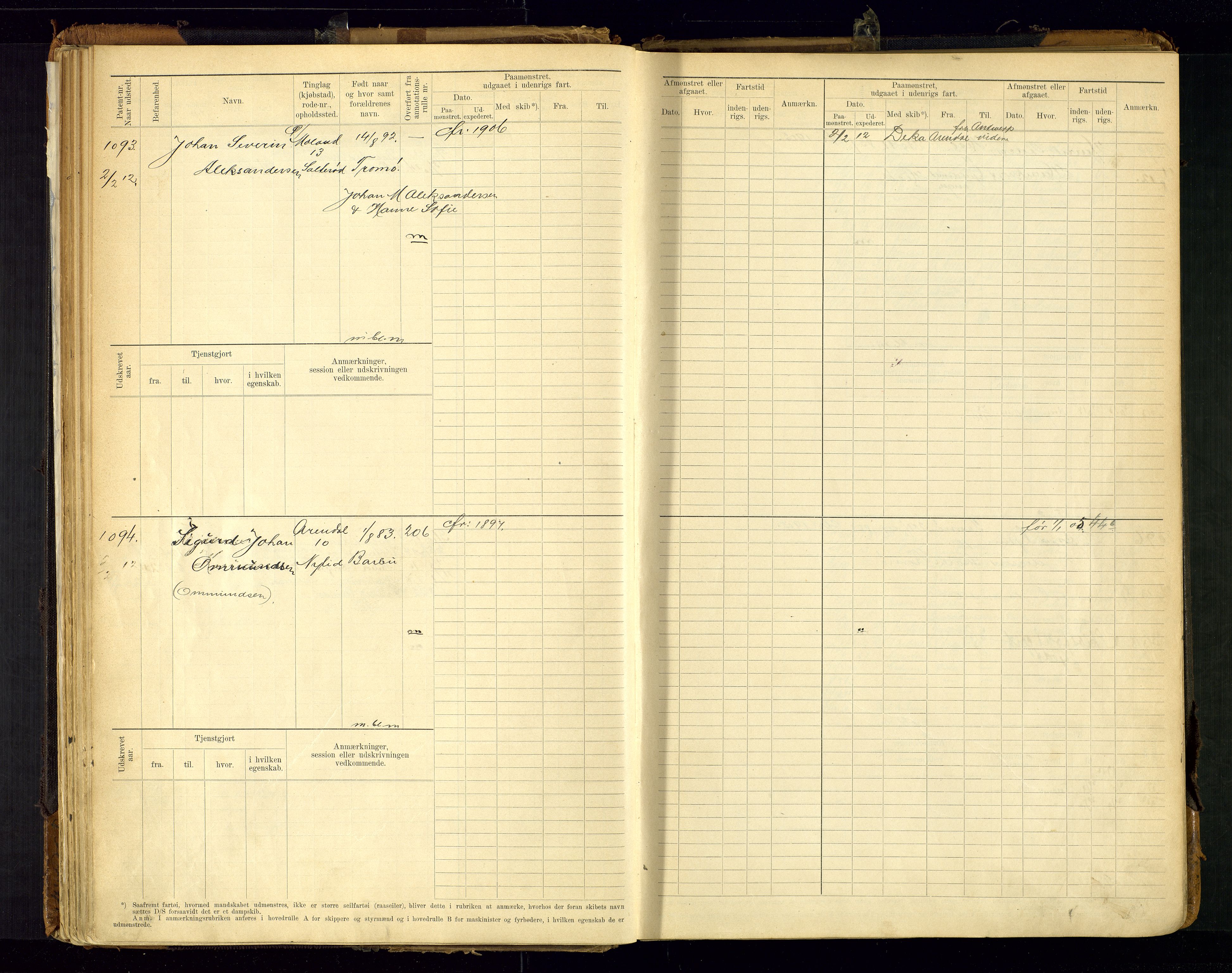 Arendal mønstringskrets, AV/SAK-2031-0012/F/Fb/L0021: Hovedrulle A nr 969-1465, S-19, 1910-1914, s. 67